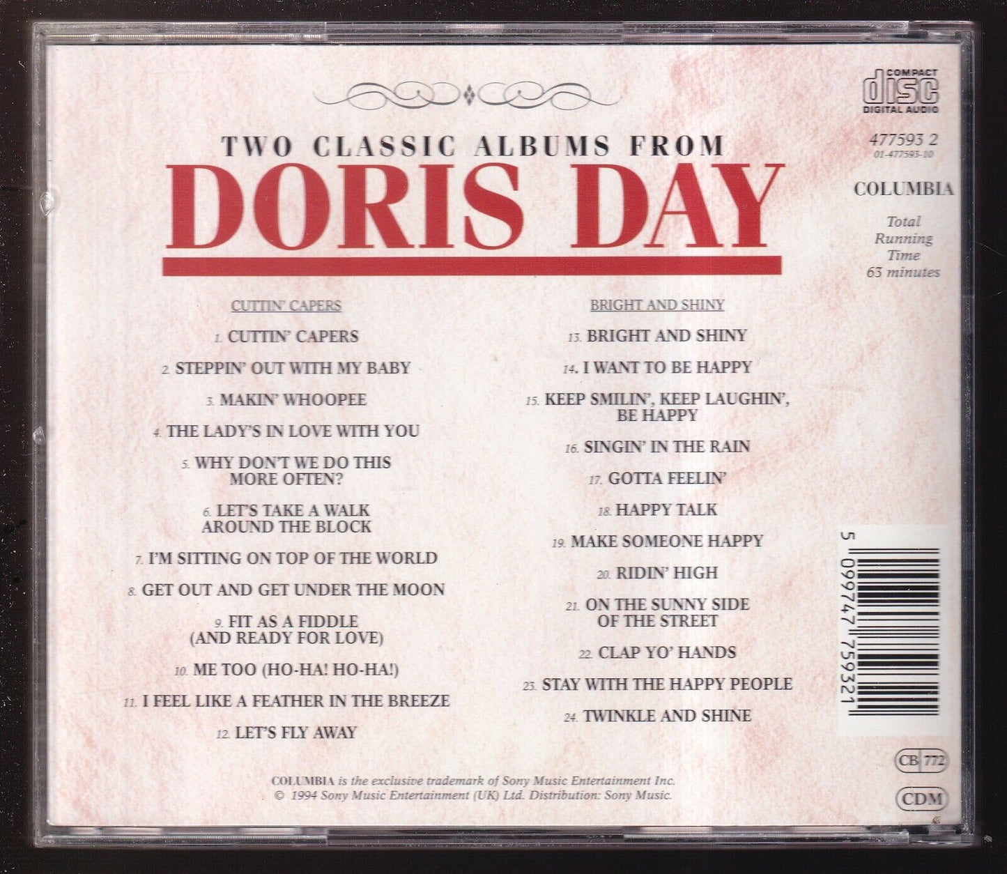 EBOND Doris Day - Cuttin' Capers, Bright And Shiny CD CD030721
