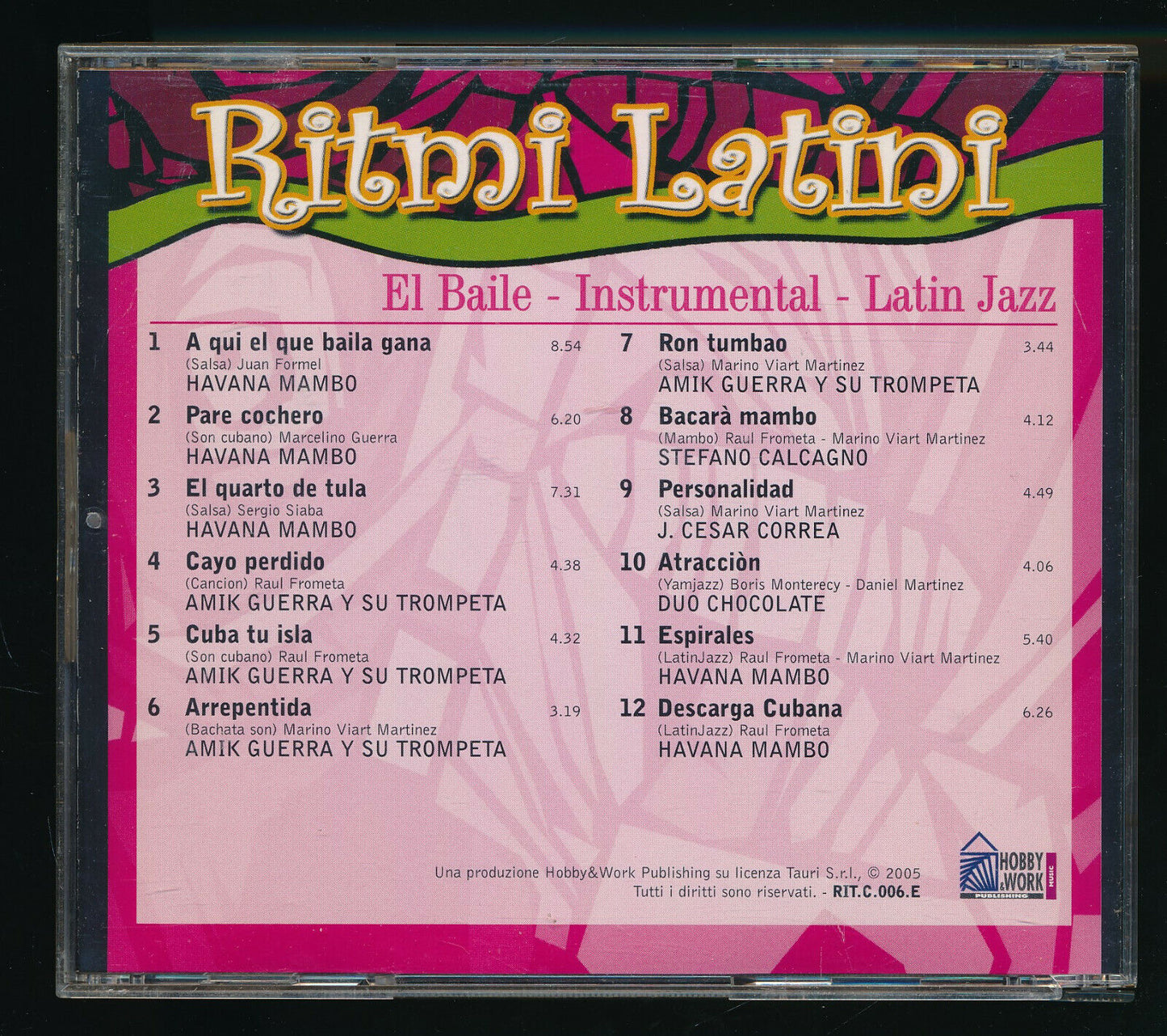 EBOND Various - Ritmi Latini - El Baile- Instrumental Latin Jazz CD CD031216