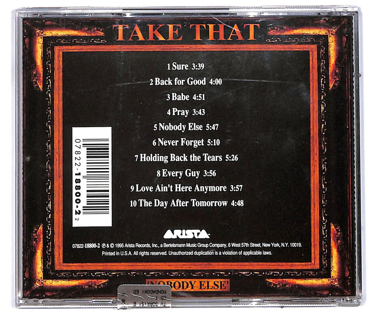 EBOND Take That - Nobody Else CD CD032253