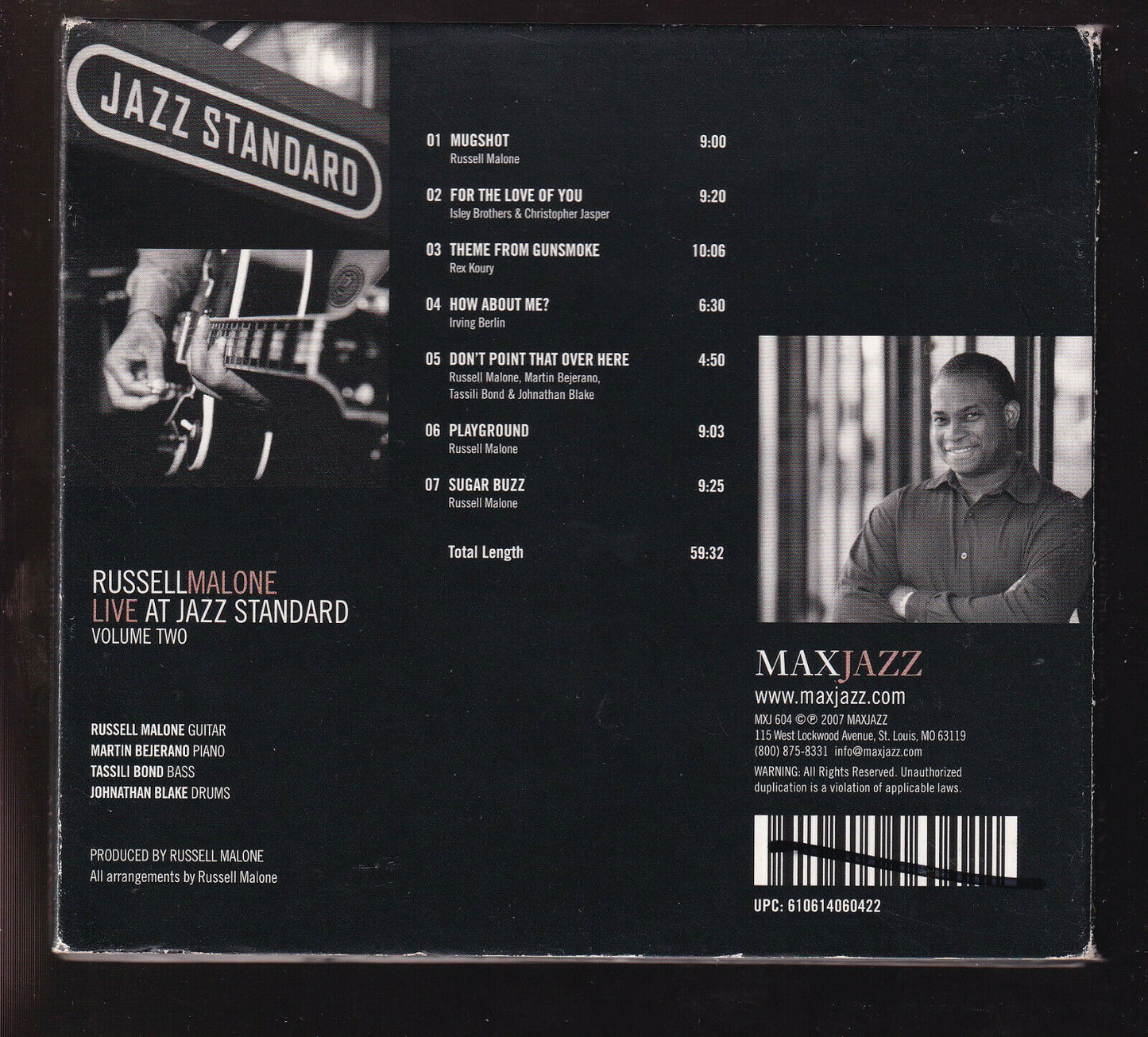 EBOND Russell Malone Live At Jazz CD CD026003