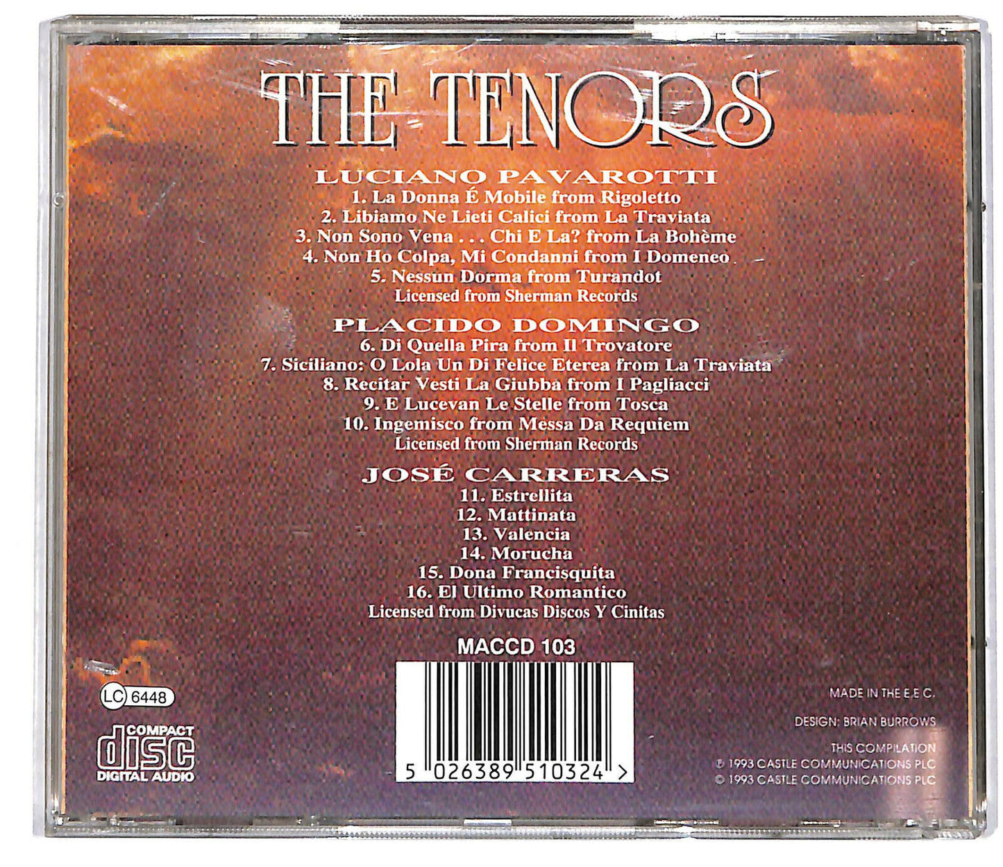 EBOND The Tenors - Pavarotti, Domingo, Carreras CD CD034423