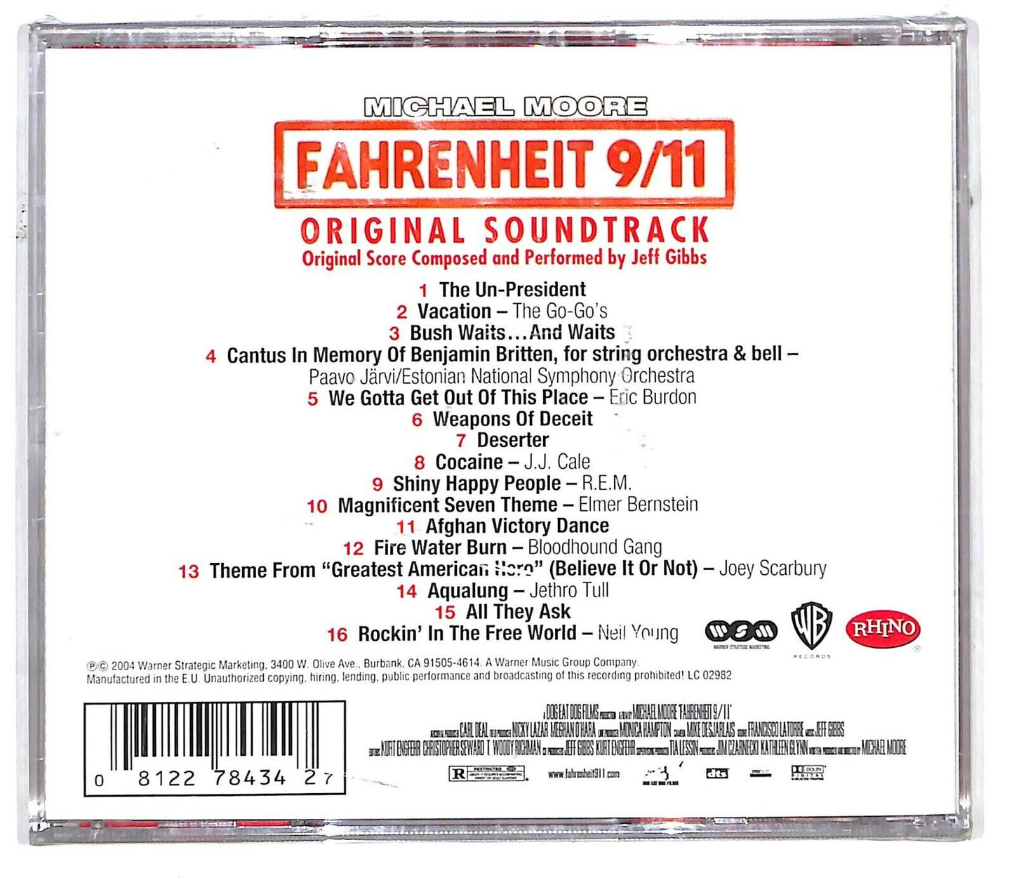 EBOND Various ‎- Fahrenheit 9/11 (original Soundtrack) CD CD033711