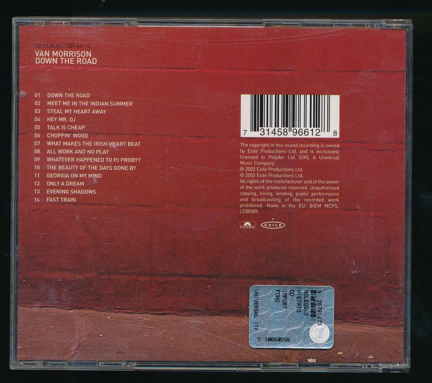 EBOND Van Morrison - Down The Road CD CD029528