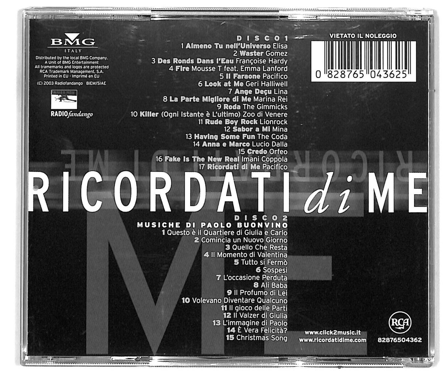 EBOND Paolo Buonvino, Various - Ricordati Di Me CD CD031420