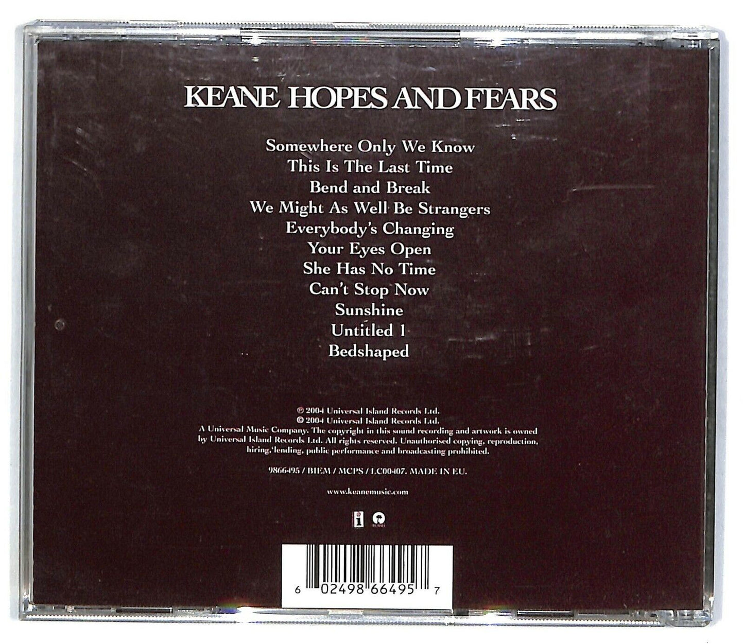 EBOND Keane - Hopes And Fears CD CD031933