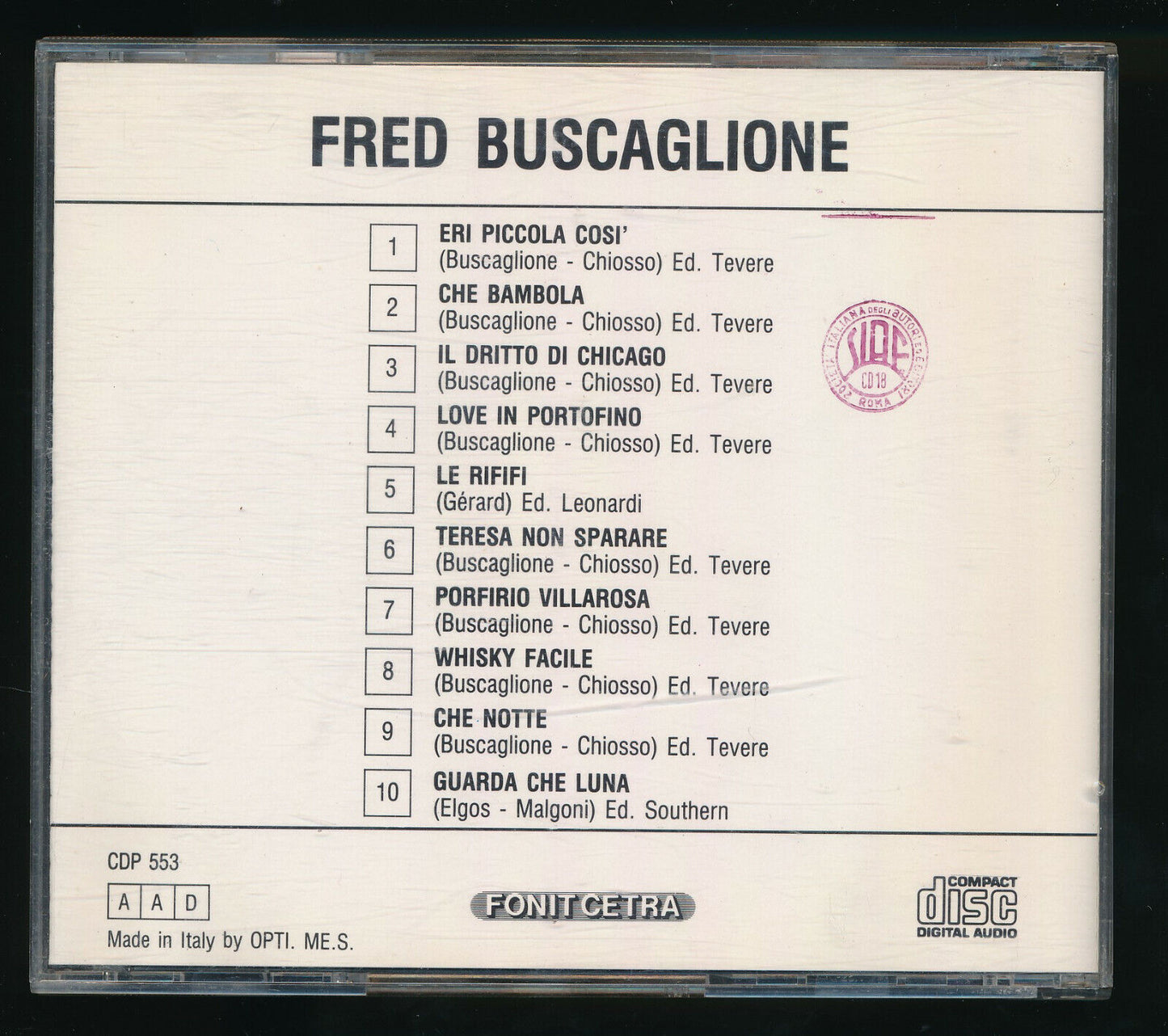 EBOND Fred Buscaglione - Fred Buscaglione CD CD029664