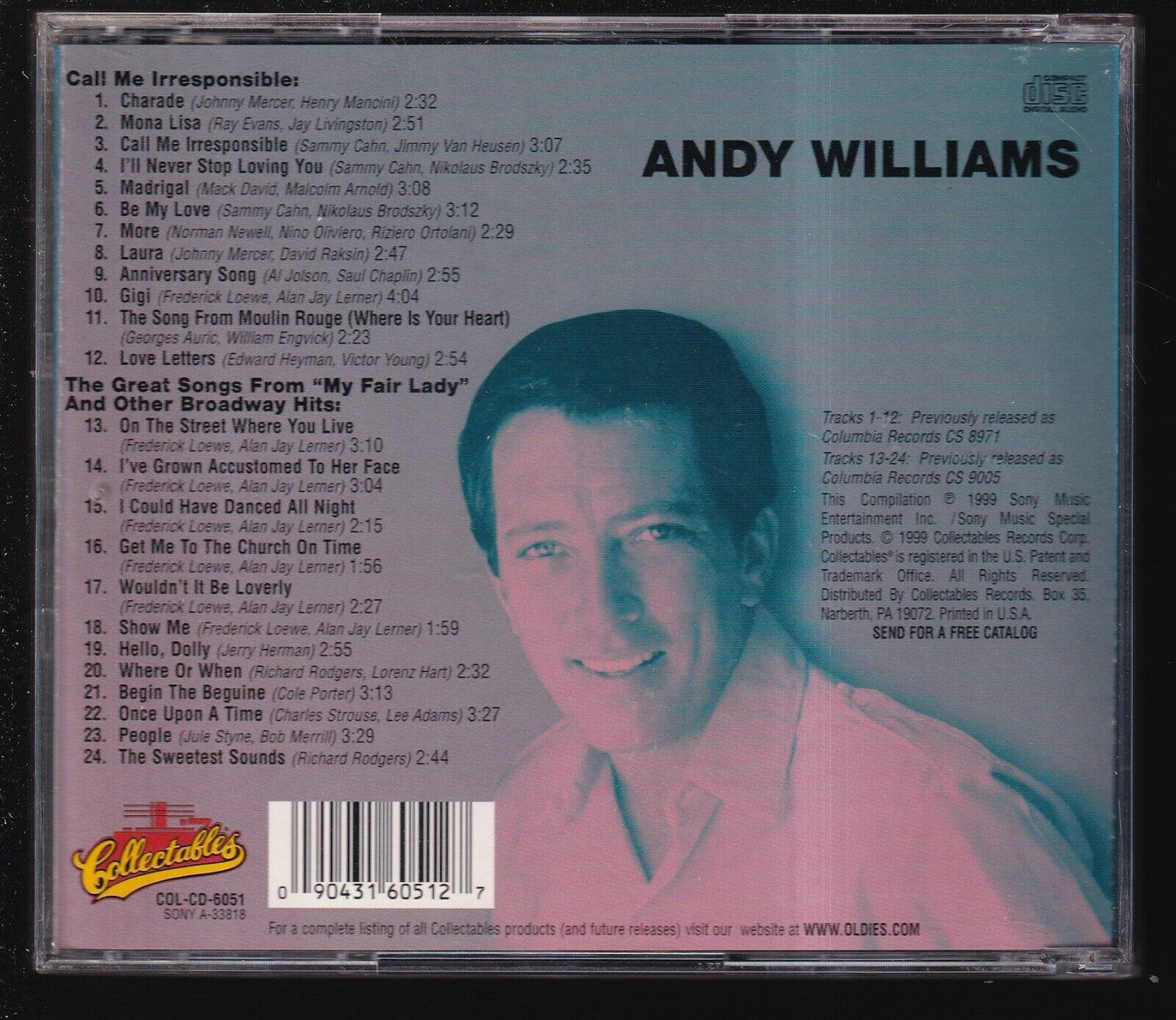 EBOND Andy Williams - Call Me Irresponsible, My Fair Lady CD CD030751