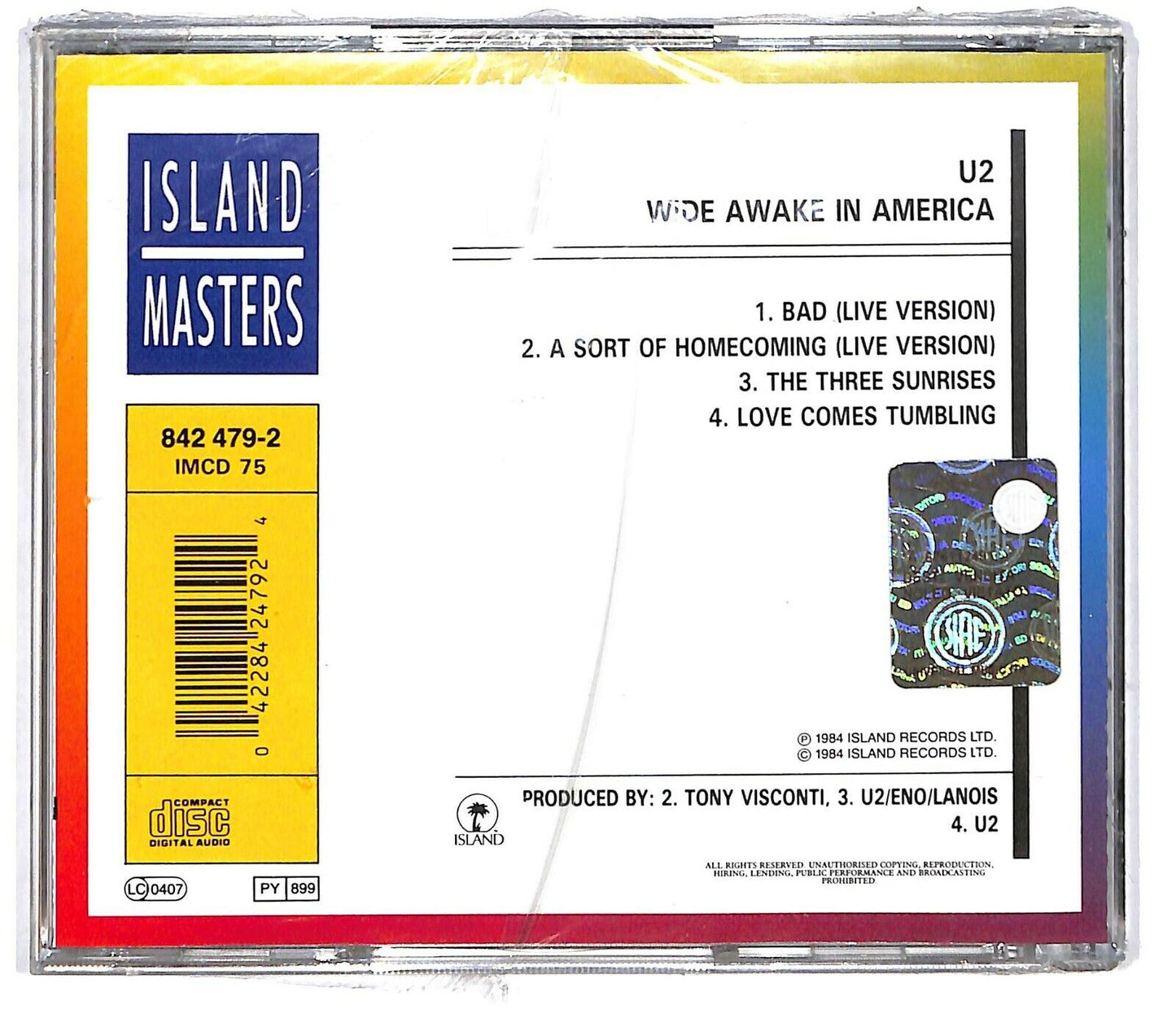 EBOND U2 - Wide Awake In America CD CD033803
