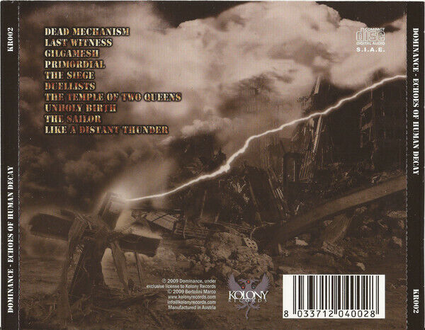 EBOND Dominance - Echoes Of Human Decay 5012 CD CDS001345