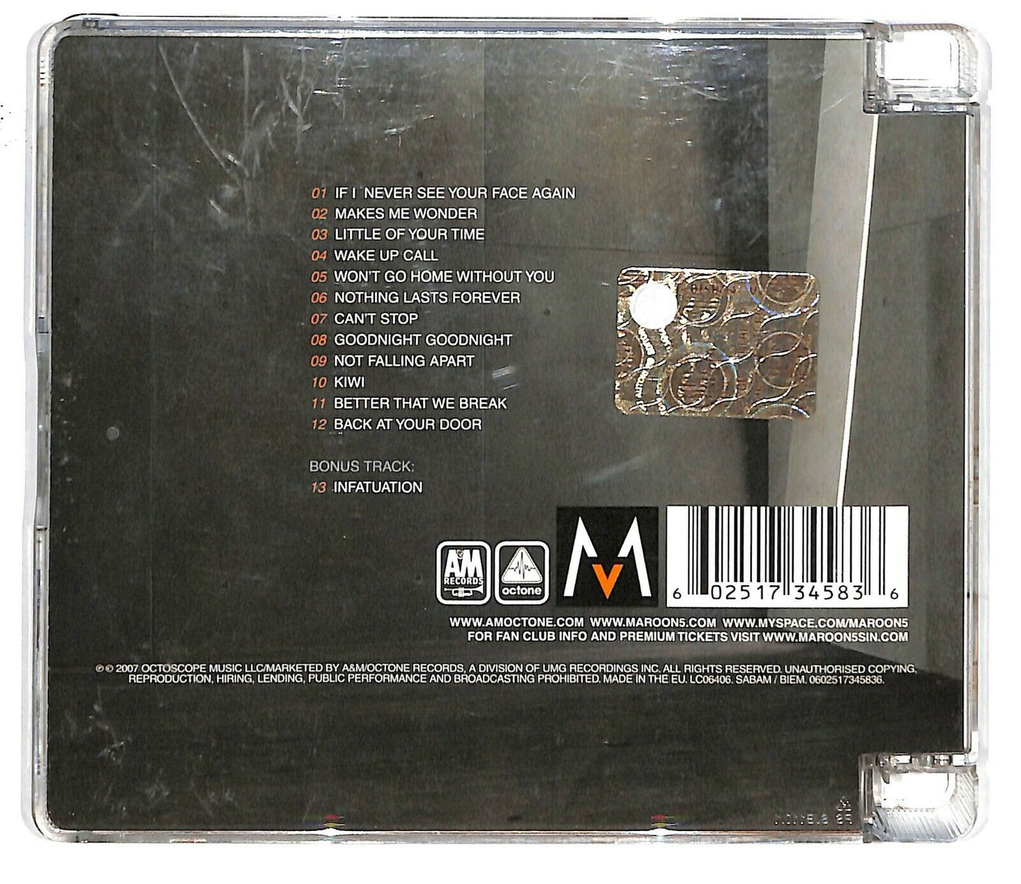 EBOND Maroon 5 - It Won't Be Soon Before Long CD CD034053