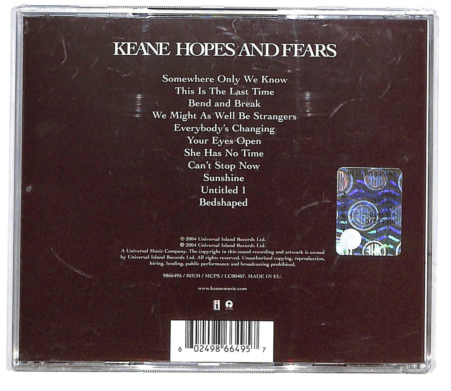 EBOND Keane - Hopes And Fears CD CD033231