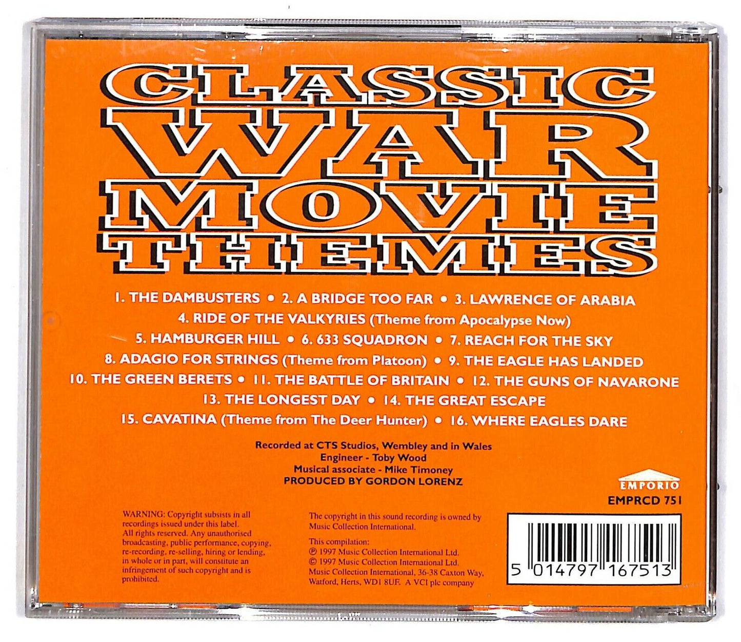 EBOND The London Theatre Orchestra - Classic War Movie Themes CD CD032444