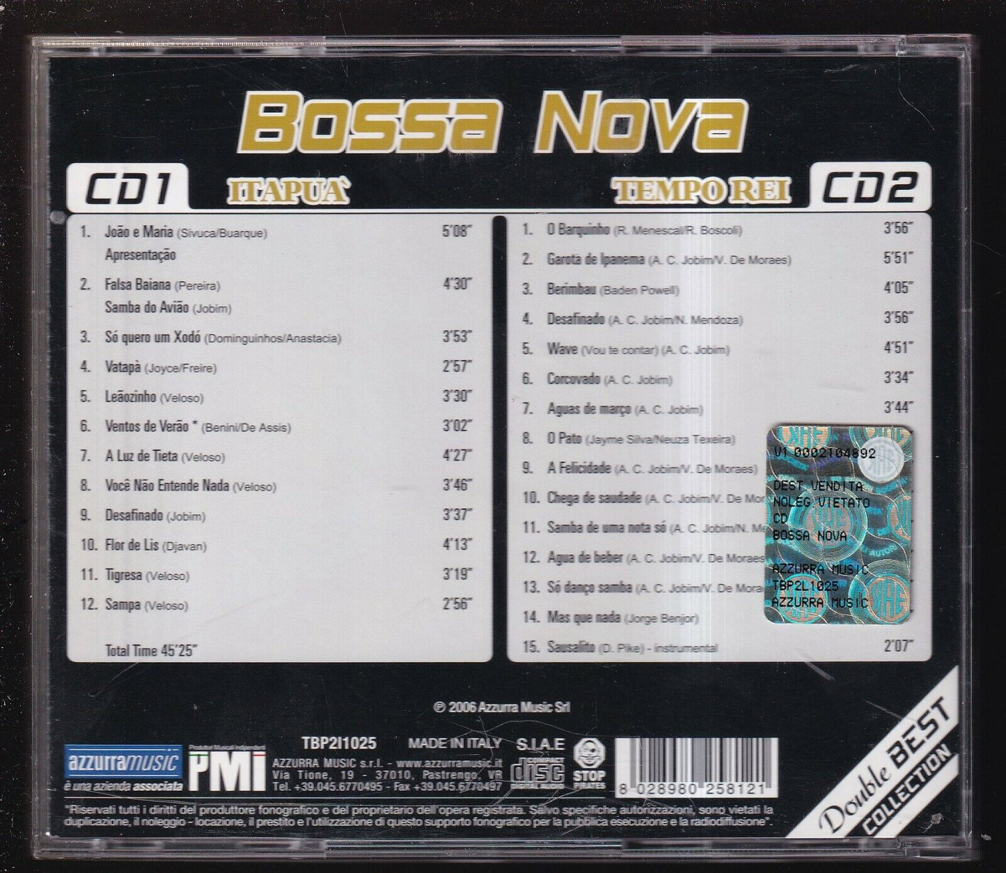 EBOND Bossa Nova Double Best Collection: Itapua, Tempo Rei (2) CD CD030521