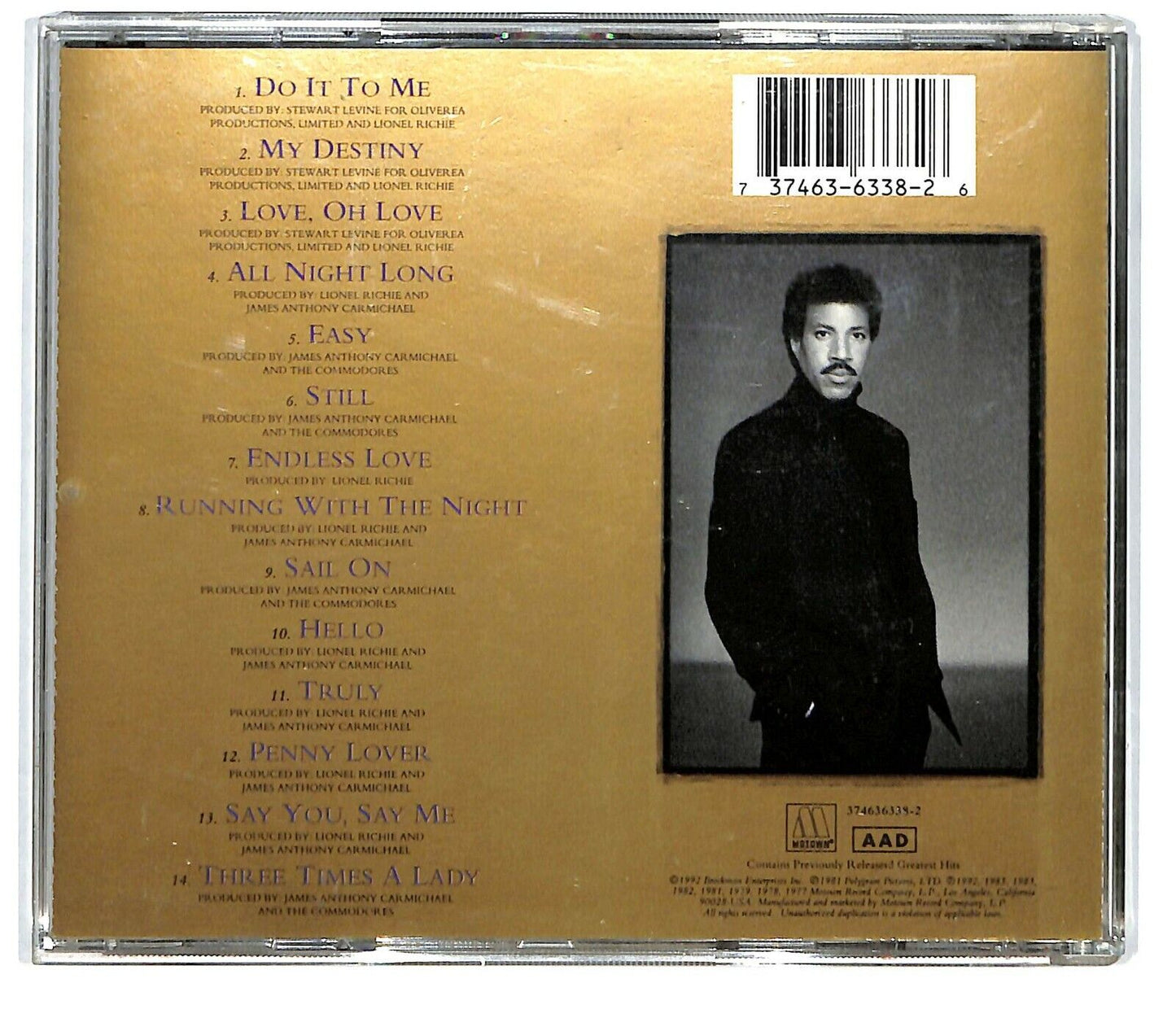 EBOND Lionel Richie - Back To Front CD CD033209