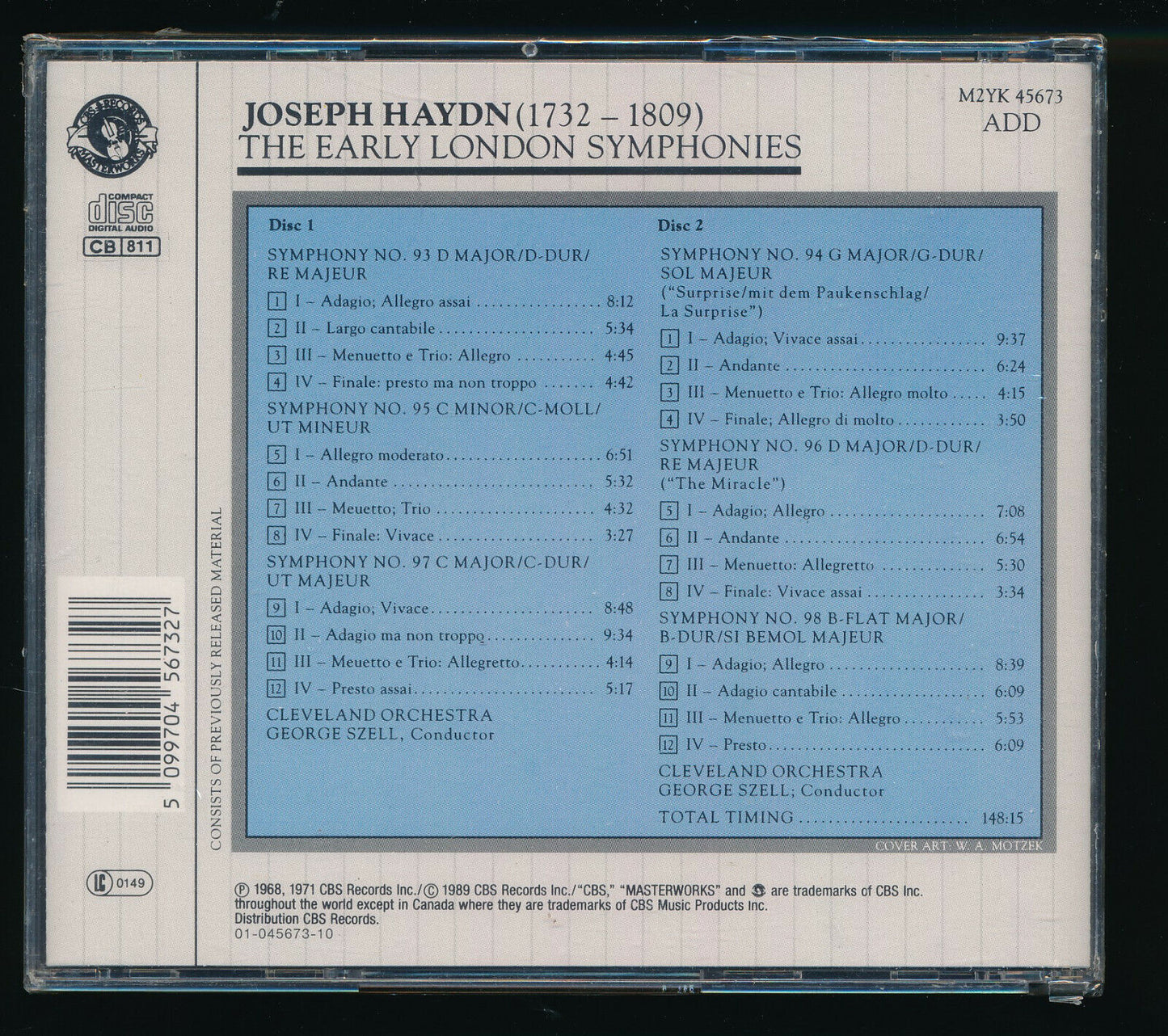 EBOND Haydn - The Early London Symphonies Nos. 93-98 CD CD029413