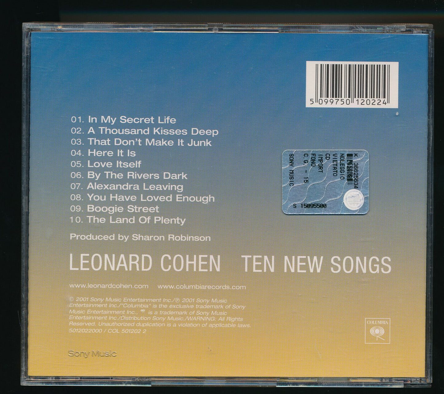EBOND Leonard Cohen - Ten New Songs CD CD029321