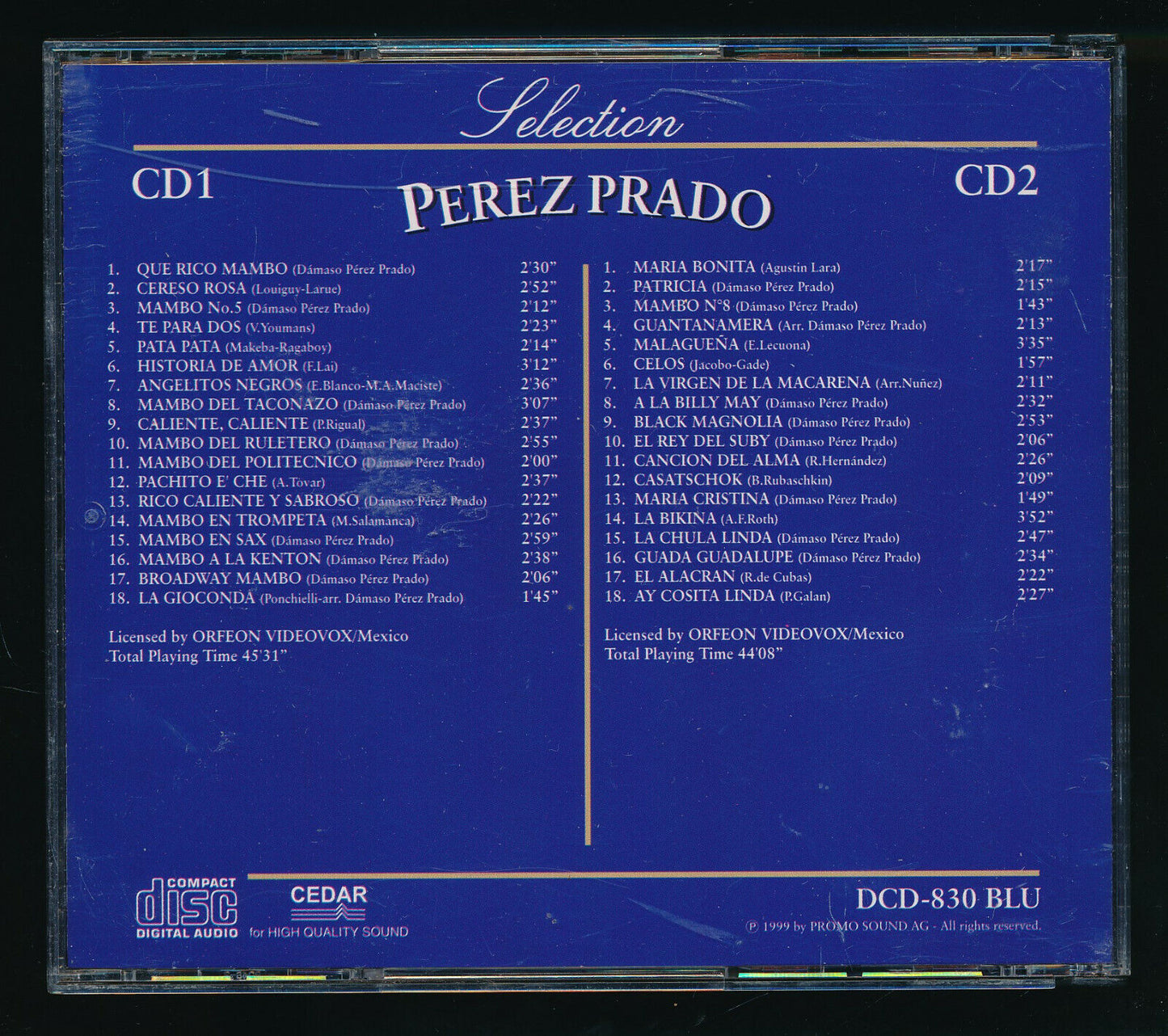 EBOND Perez Prado - Selection Of Perez Prado Mambo King CD CD031025