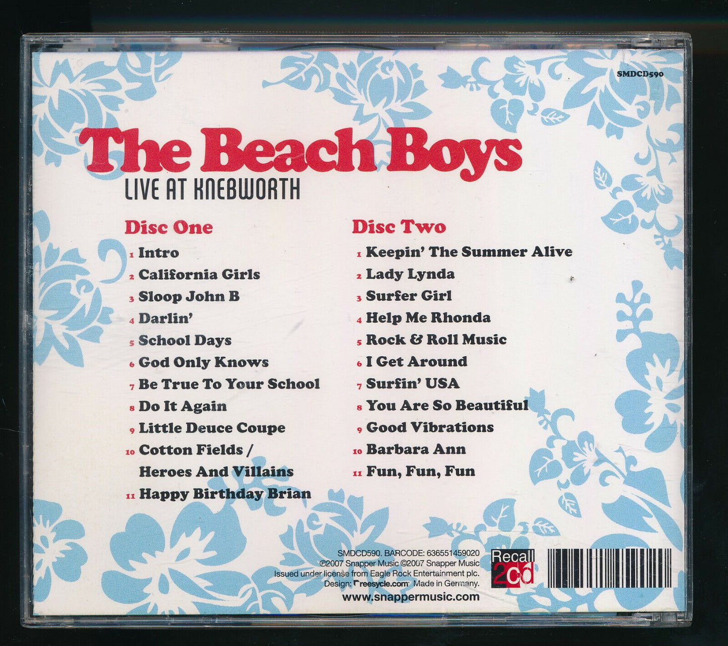 EBOND The Beach Boys - Live At Knebworth CD CD030059