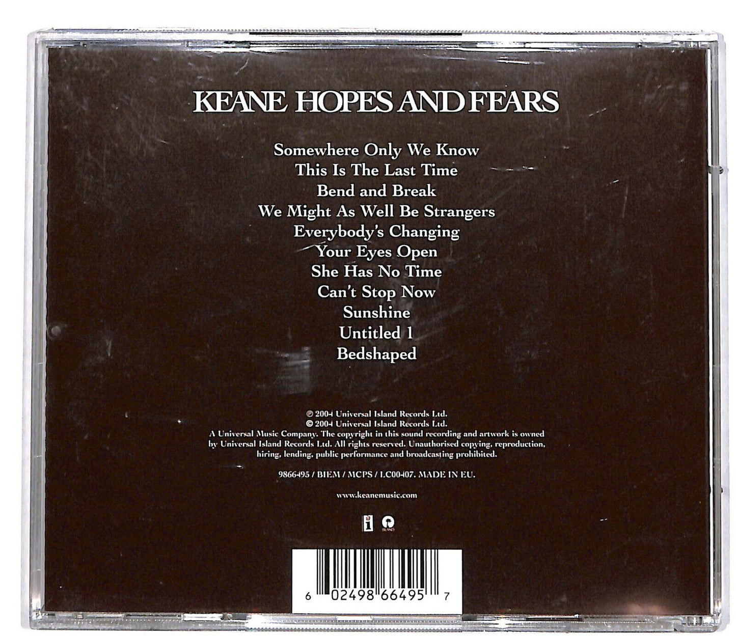 EBOND Keane - Hopes And Fears CD CD034731