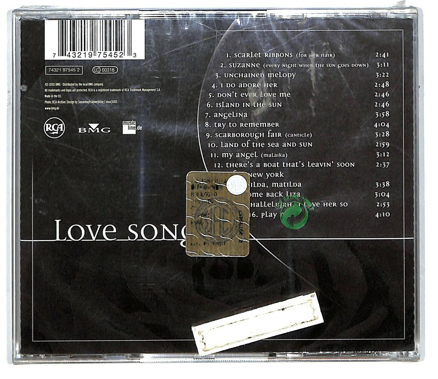 EBOND Harry Belafonte - Love Songs CD CD033501