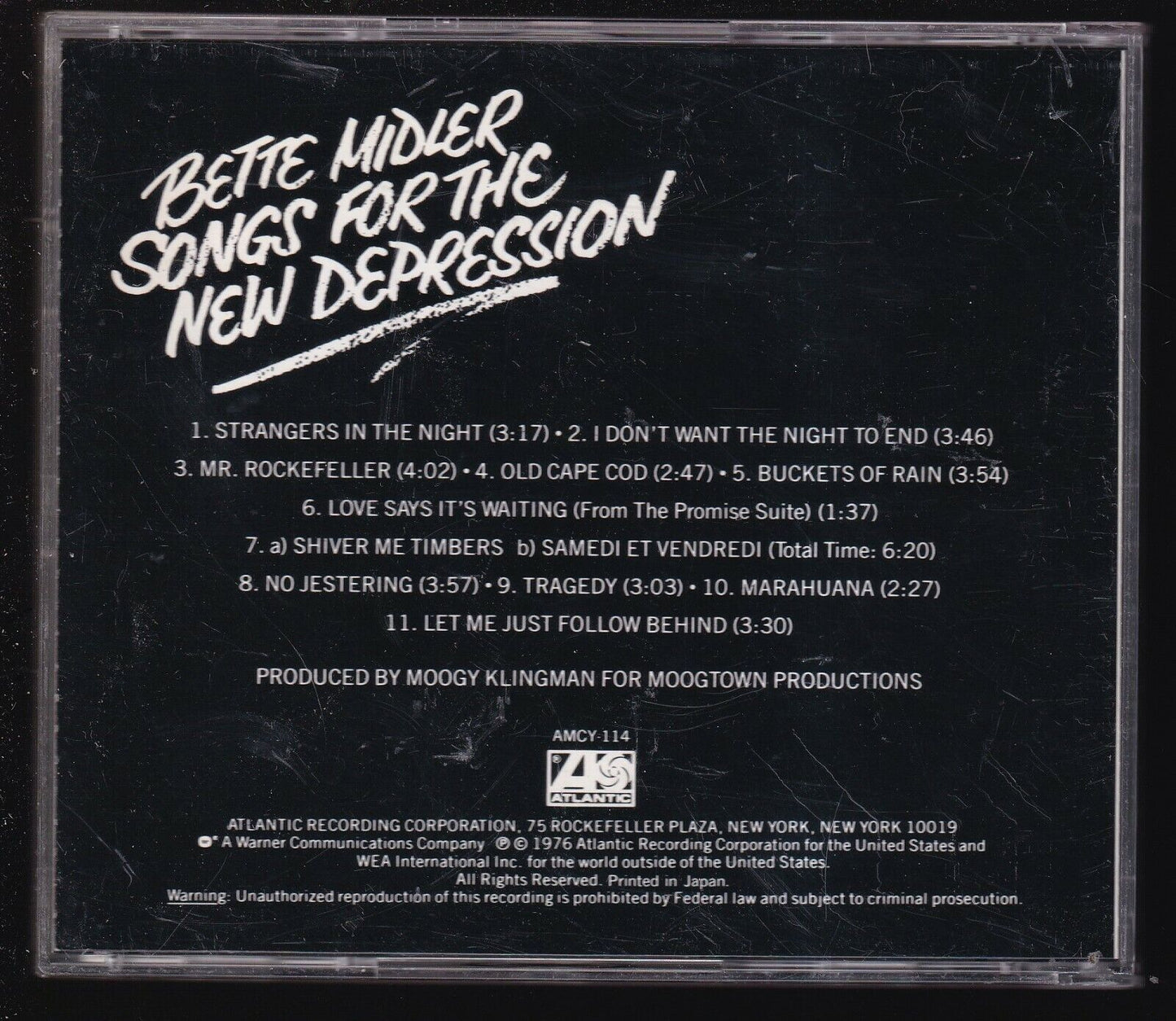 EBOND Bette Midler - Songs For The New Depression CD CD030750