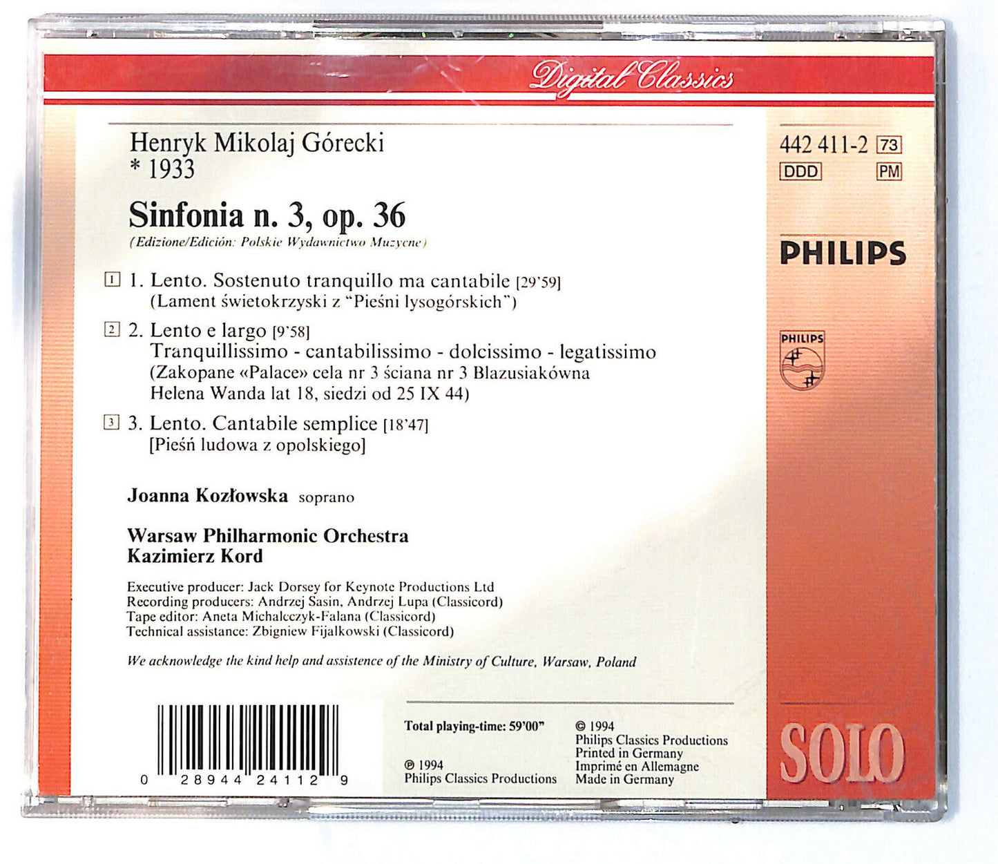 EBOND Gorecki - Symphony No. 3 CD CD031460