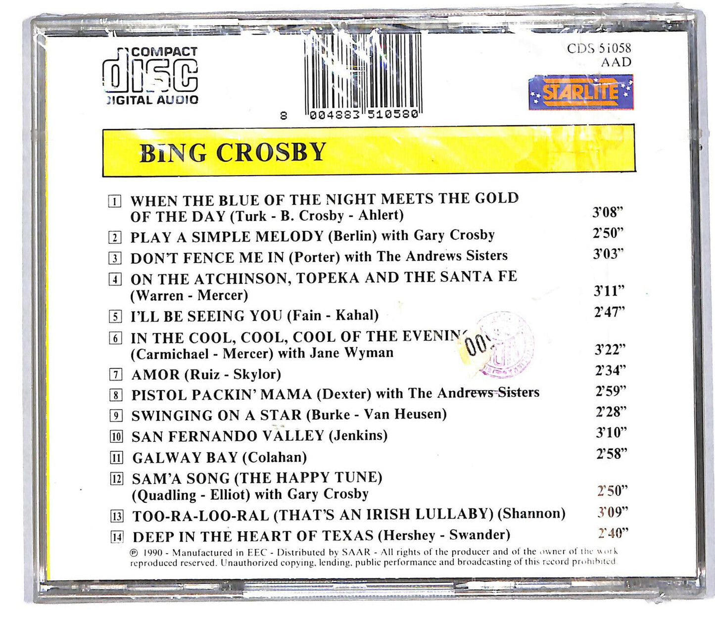 EBOND Bing Crosby CD CD034136