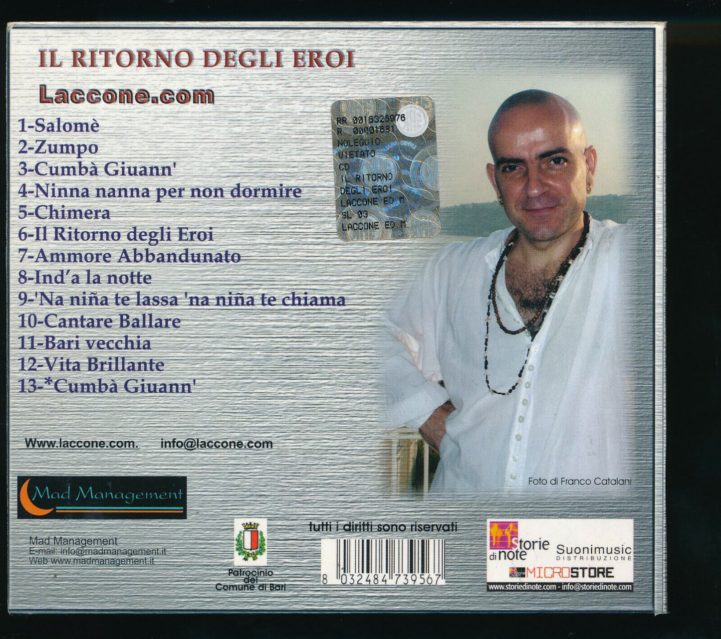 EBOND Sergio Laccone - Il Ritorno Degli Eroi CD CD029652