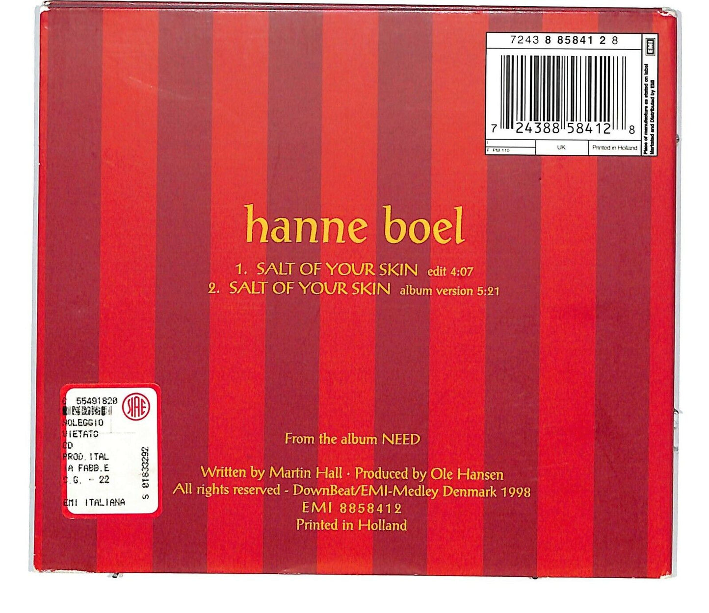 EBOND Hanne Boel ‎- Salt Of Your Skin CD CD033211