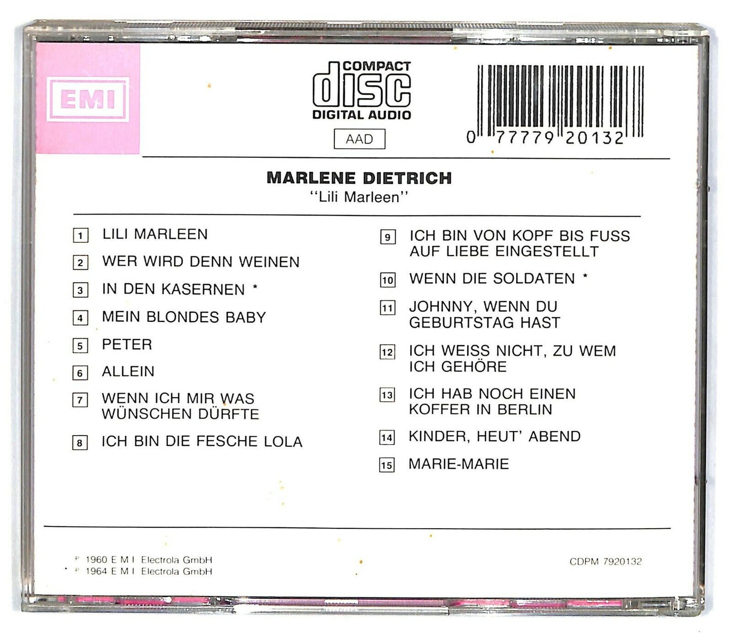 EBOND Marlene Dietrich - Lili Marleen CD CD031929