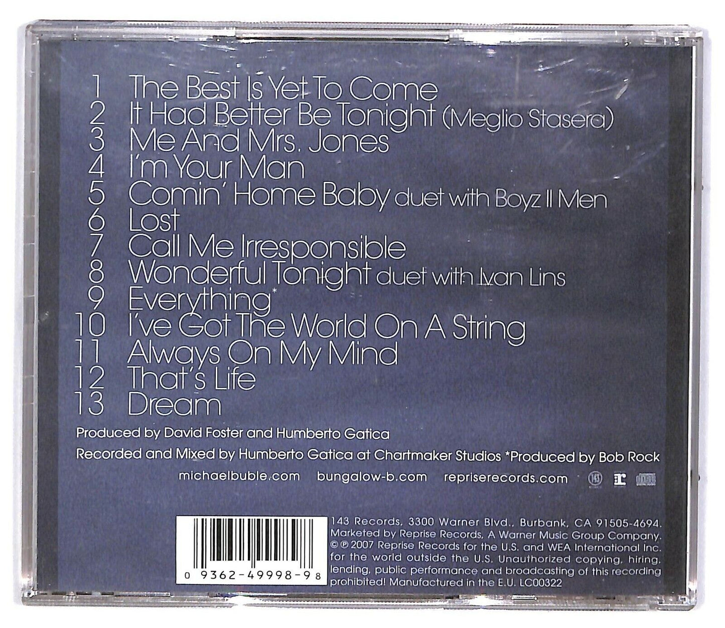 EBOND Michael Buble - Call Me Irresponsible CD CD032652