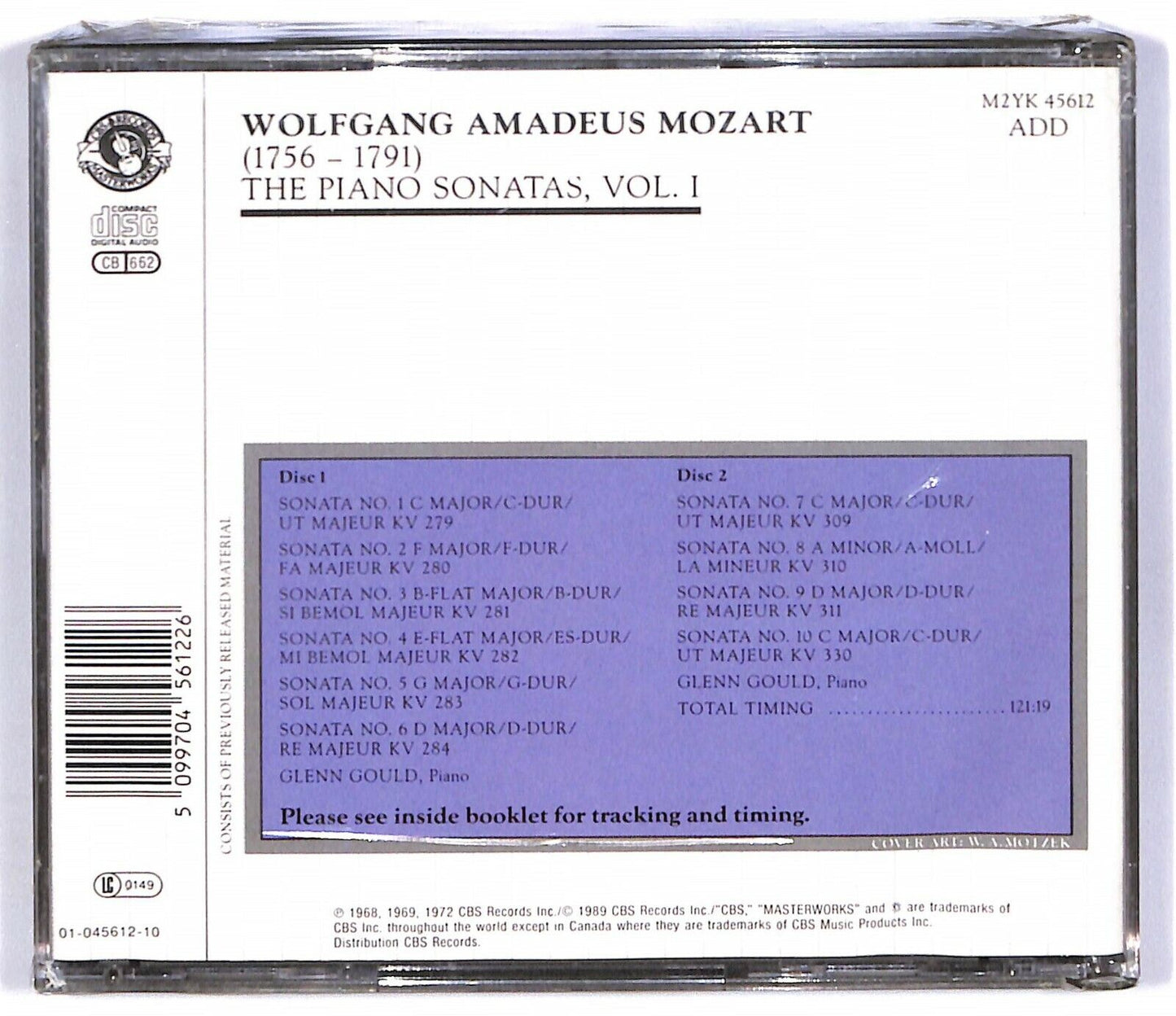 EBOND Mozart - Glenn Gould - The Piano Sonatas, Vol. I (2) CD CD032808