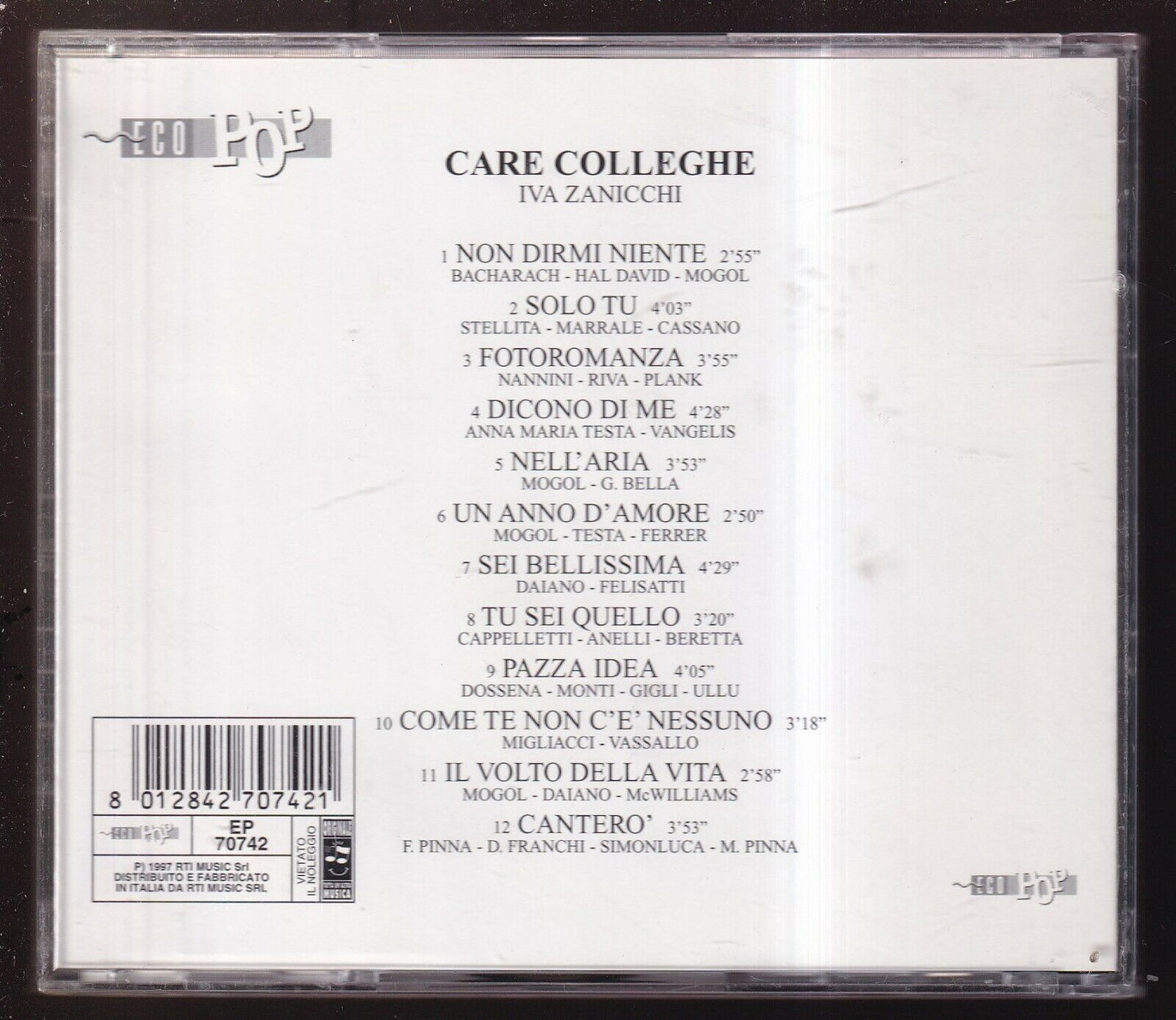 EBOND Iva Zanicchi - Care Colleghe CD CD030315
