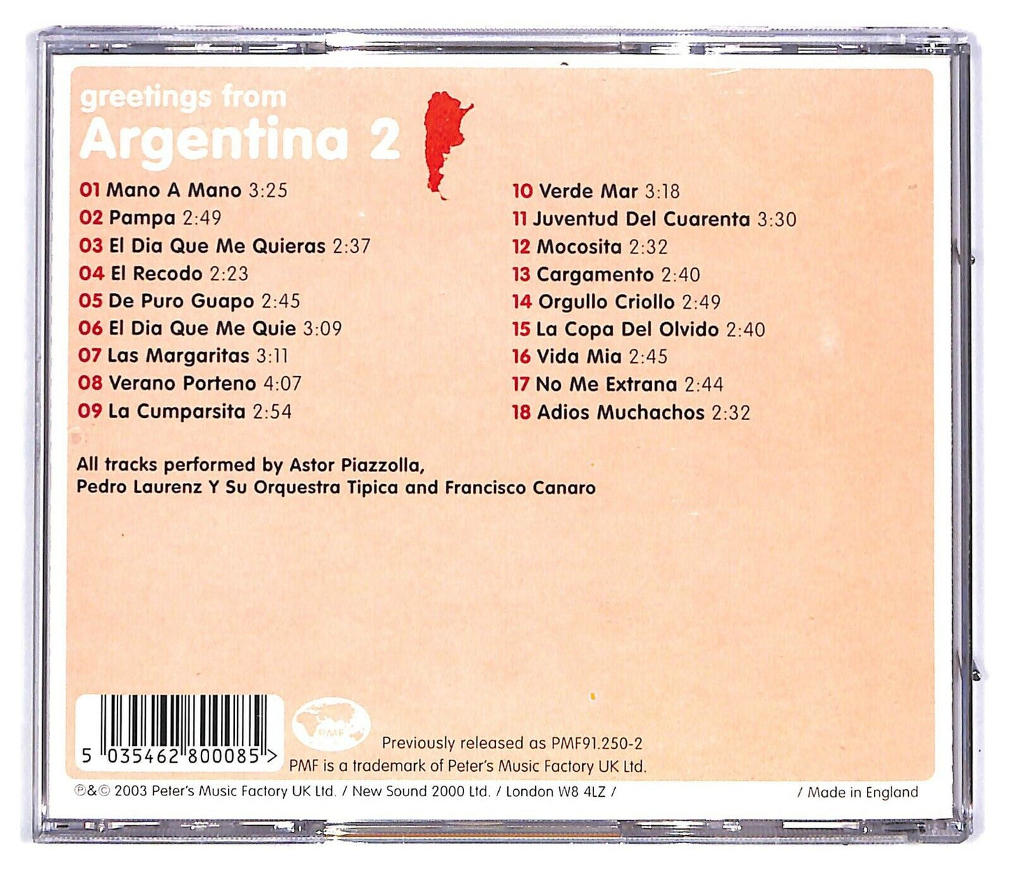 EBOND Astor Piazzolla, Pedro Laurenz - Greetings From Argentina 2 CD CD031146