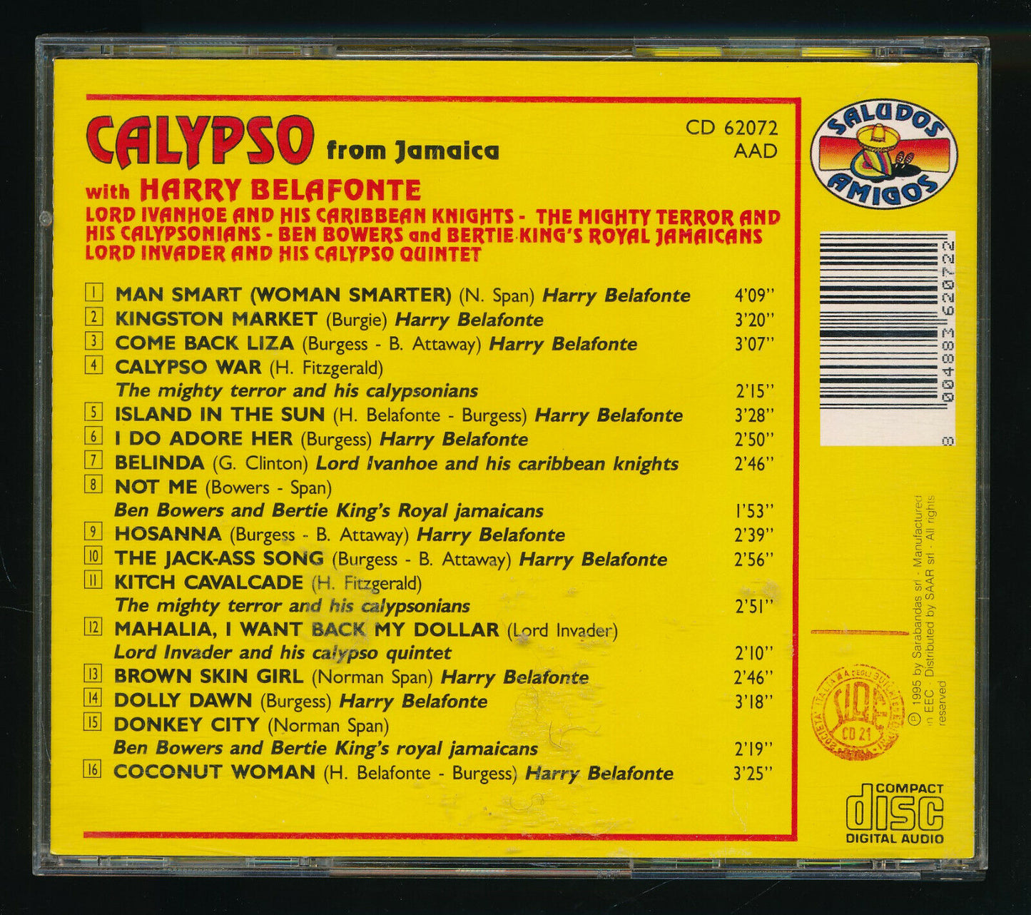 EBOND Various - Calypso From Jamaica CD CD031218