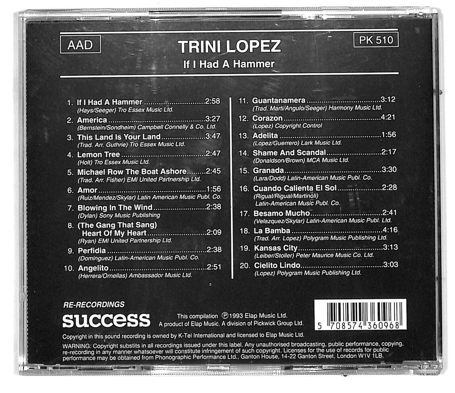 EBOND Trini Lopez - If I Had A Hammer CD CD032752