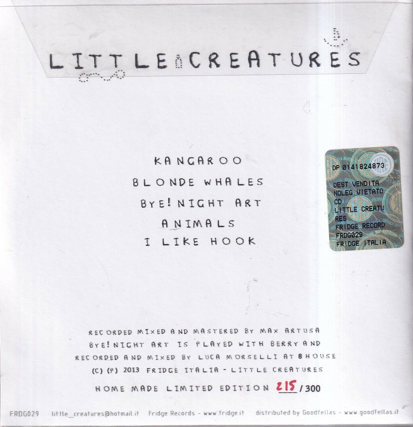 EBOND Little Creatures - Little Creatures Limited Edition (215/300)5015 CD CDS001403