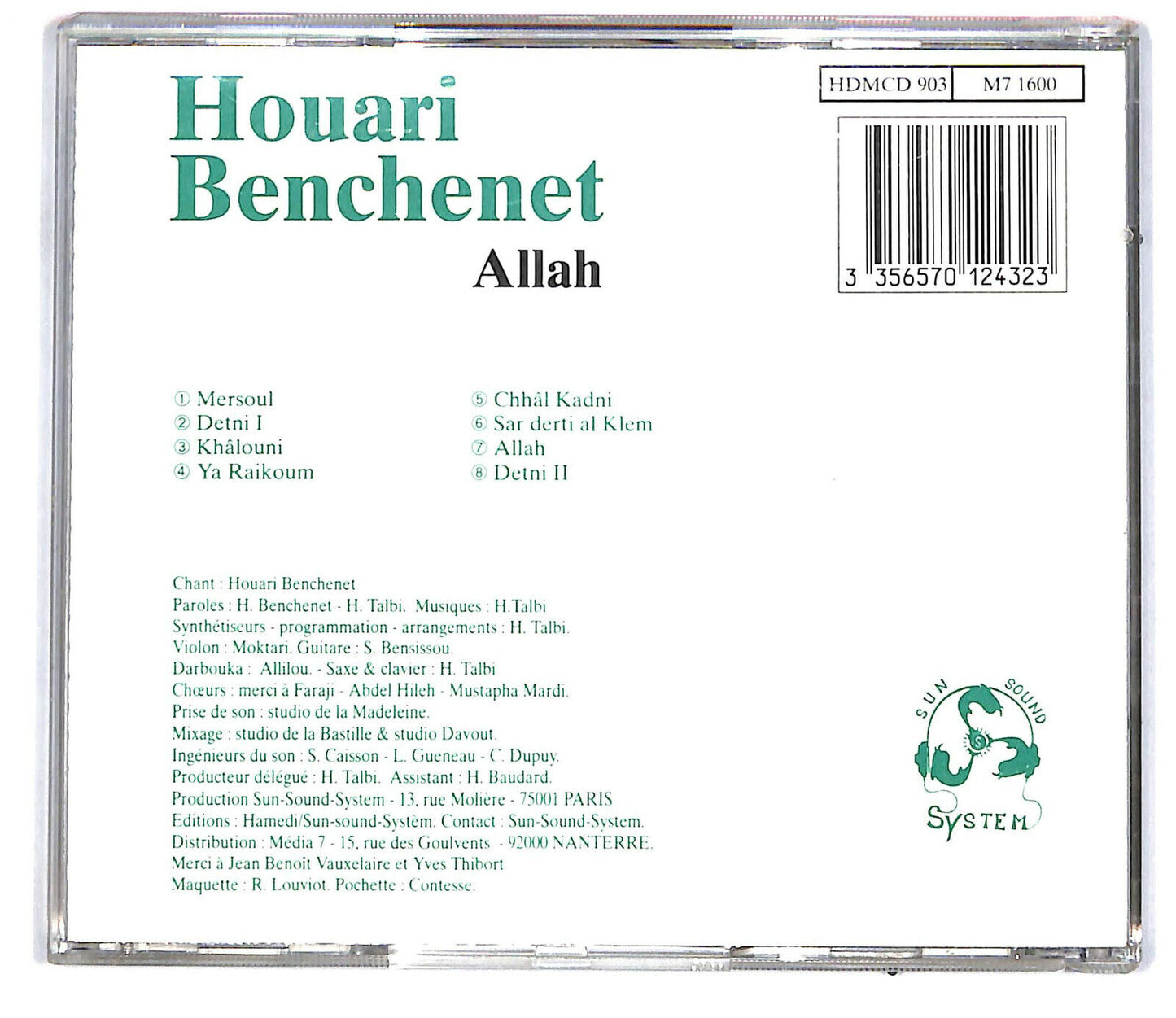 EBOND Houari Benchenet - Allah CD CD032926