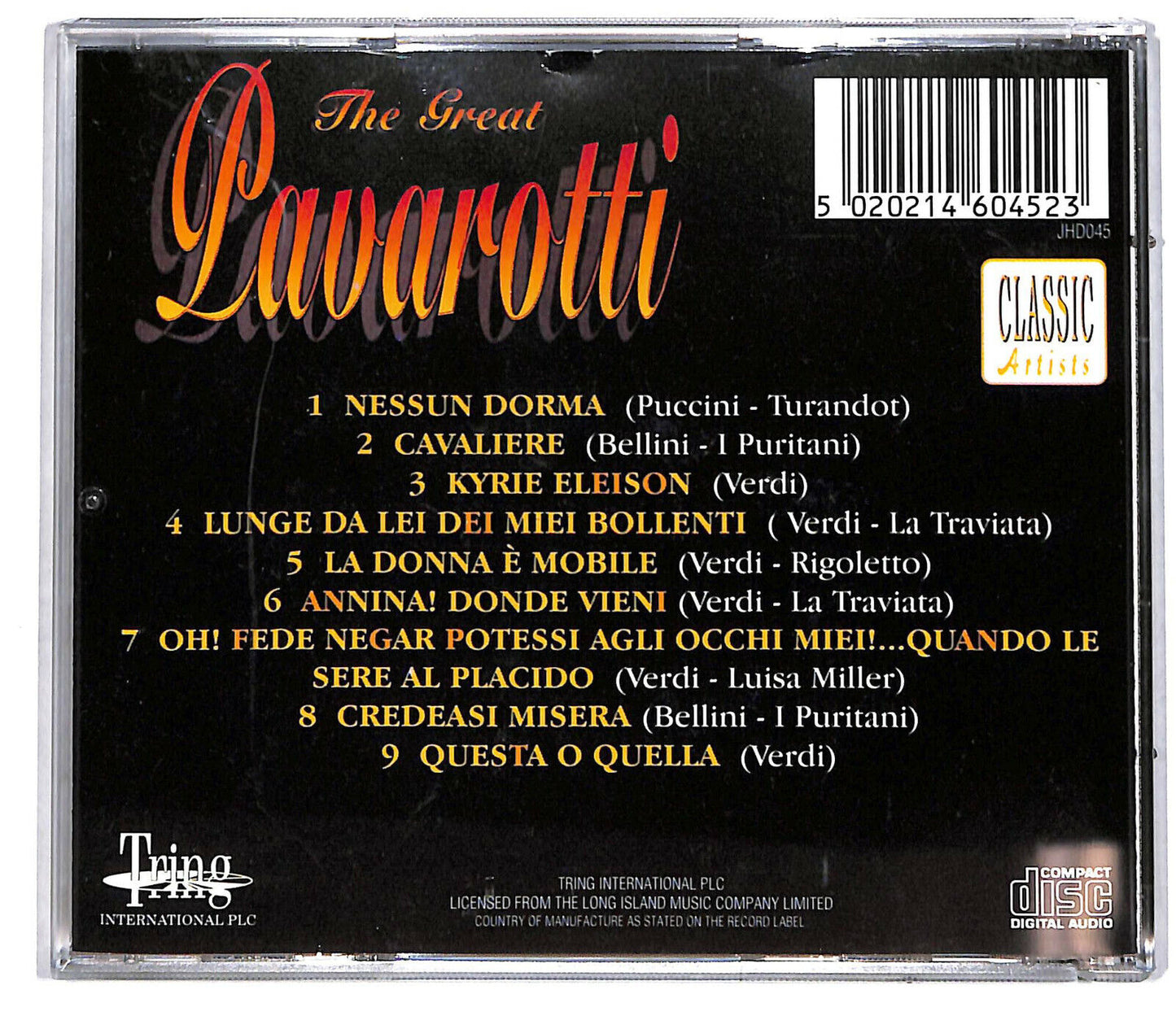 EBOND Pavarotti - The Great Pavarotti CD CD034415