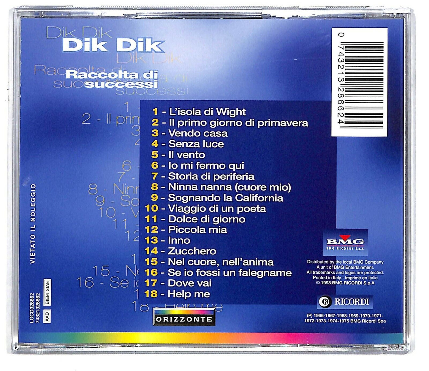 EBOND Dik Dik ‎- Raccolta Di Successi CD CD033628
