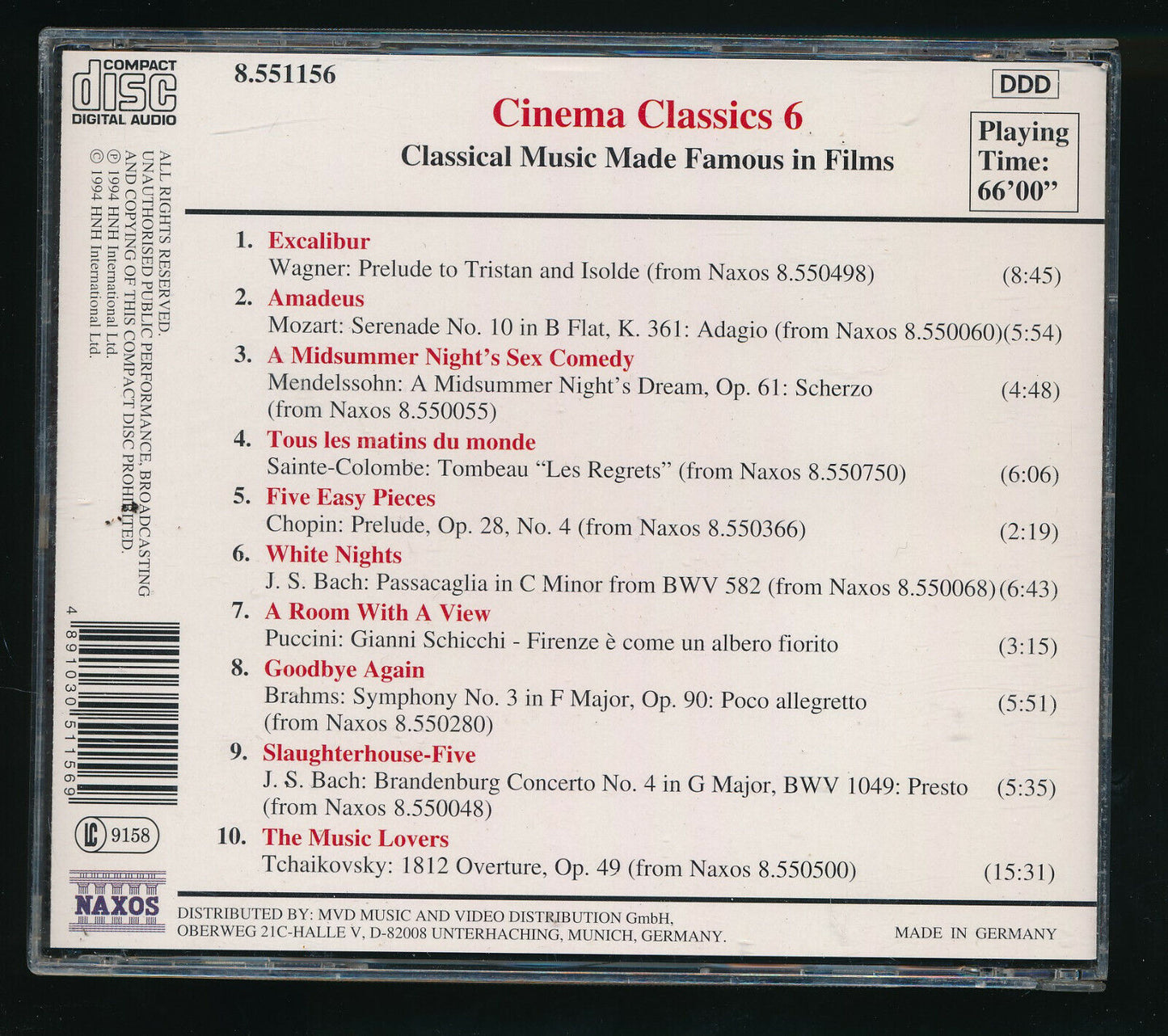 EBOND Various - Cinema Classics 6 CD CD030146