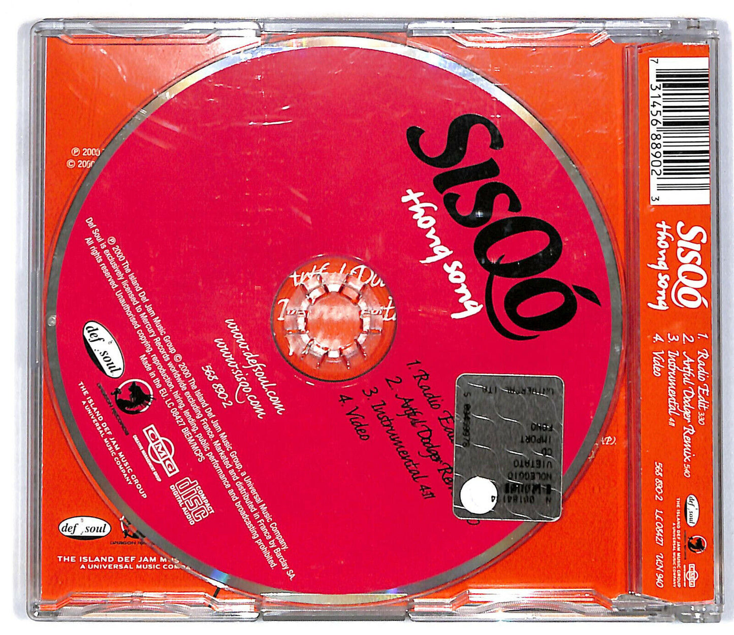EBOND Sisqo - Thong Song CD CD032934