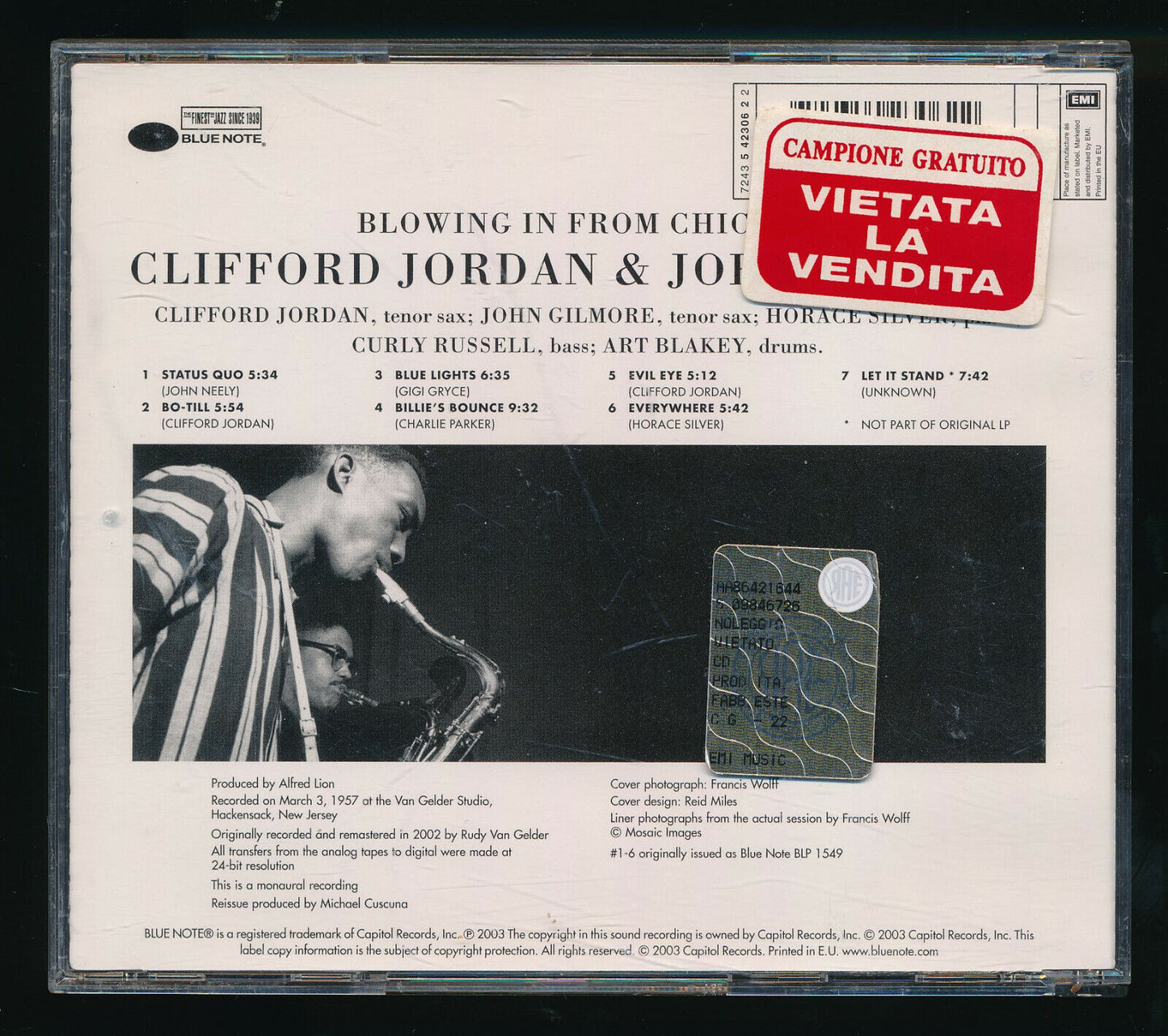 EBOND Cliff Jordan* & John Gilmore - Blowing In From Chicago Promo CD CD029443