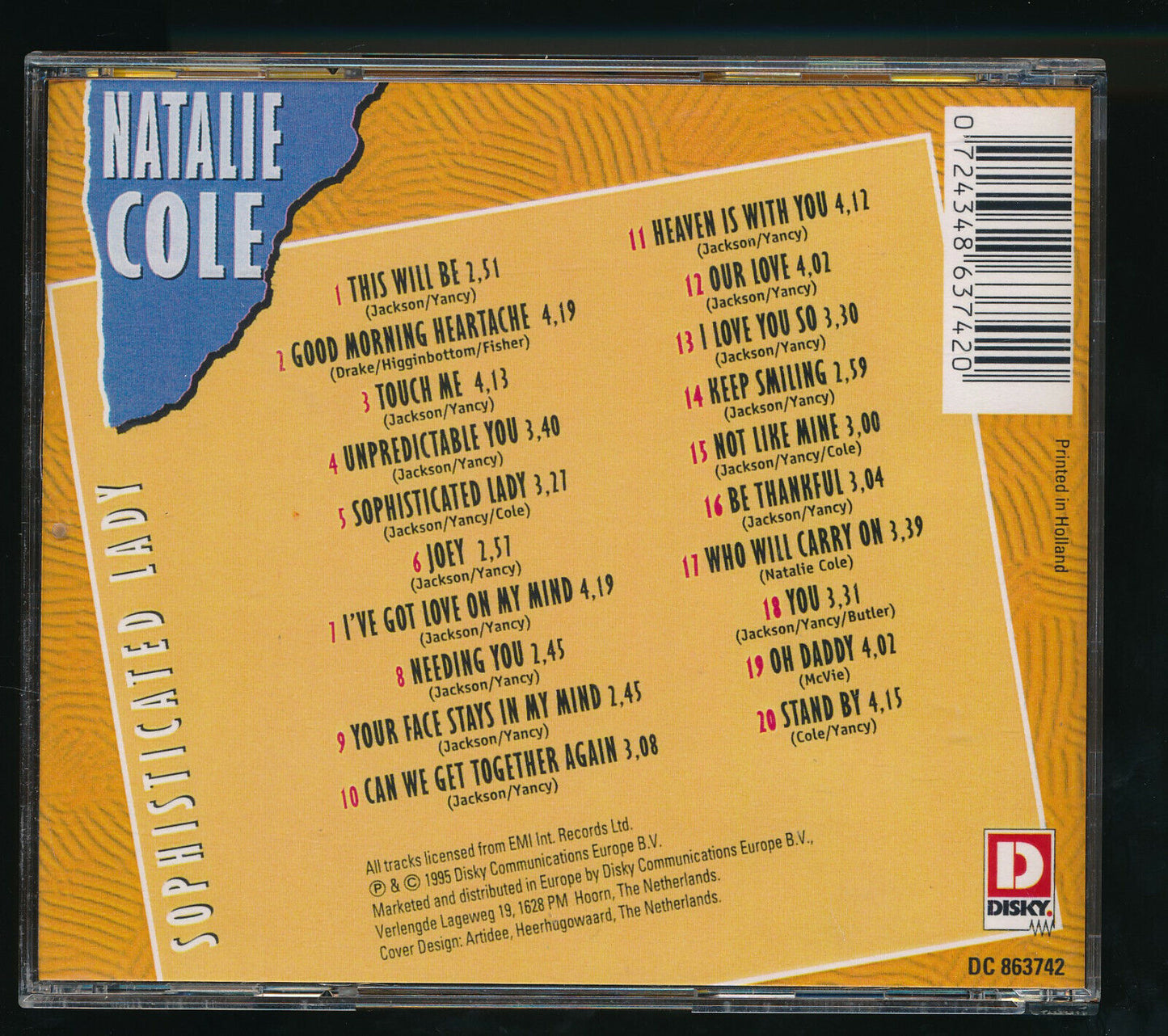 EBOND Natalie Cole - Sophisticated Lady CD CD029938