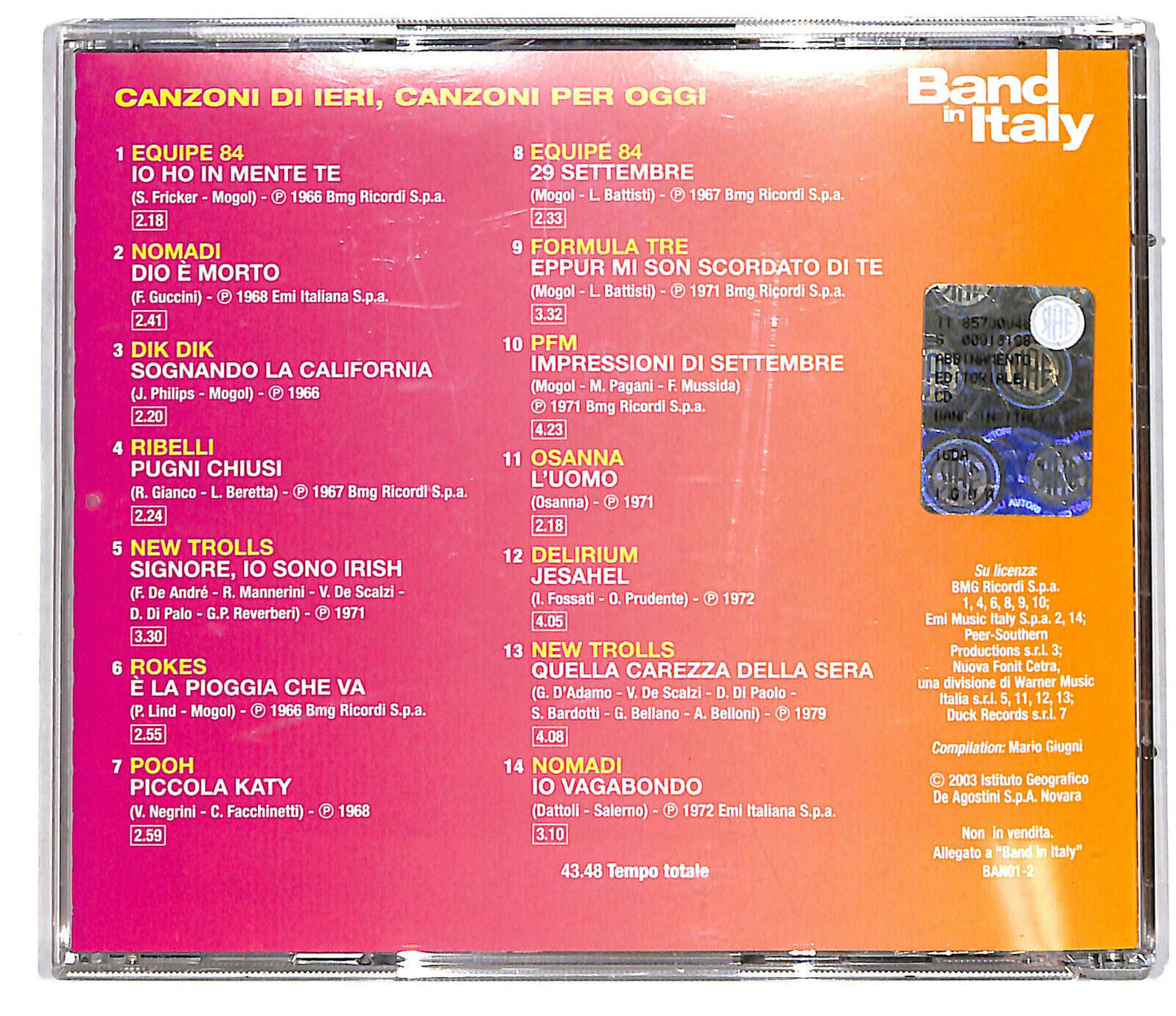 EBOND Various - Canzoni Di Ieri, Canzoni Per Oggi CD CD034348
