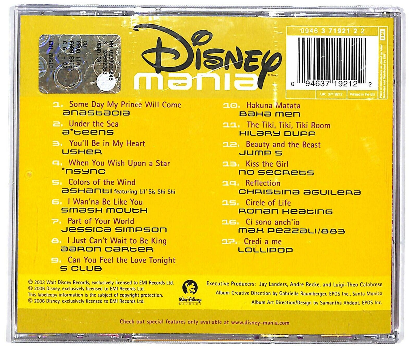 EBOND Various ‎- Disneymania CD CD033216