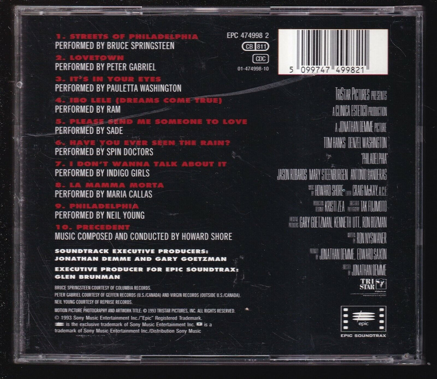 EBOND Various - Philadelphia (music From The Motion Picture) CD CD030747