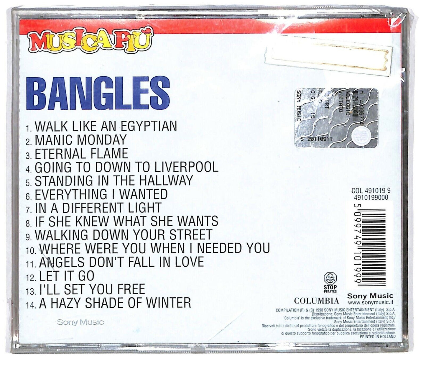 EBOND Bangles ‎- Musica Piu CD CD033816