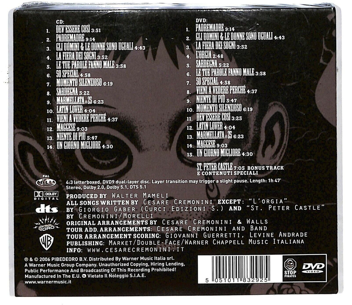 EBOND Cesare Cremonini And London Telefilmonic Orch - 1+8+24 Theatr CD CD033730