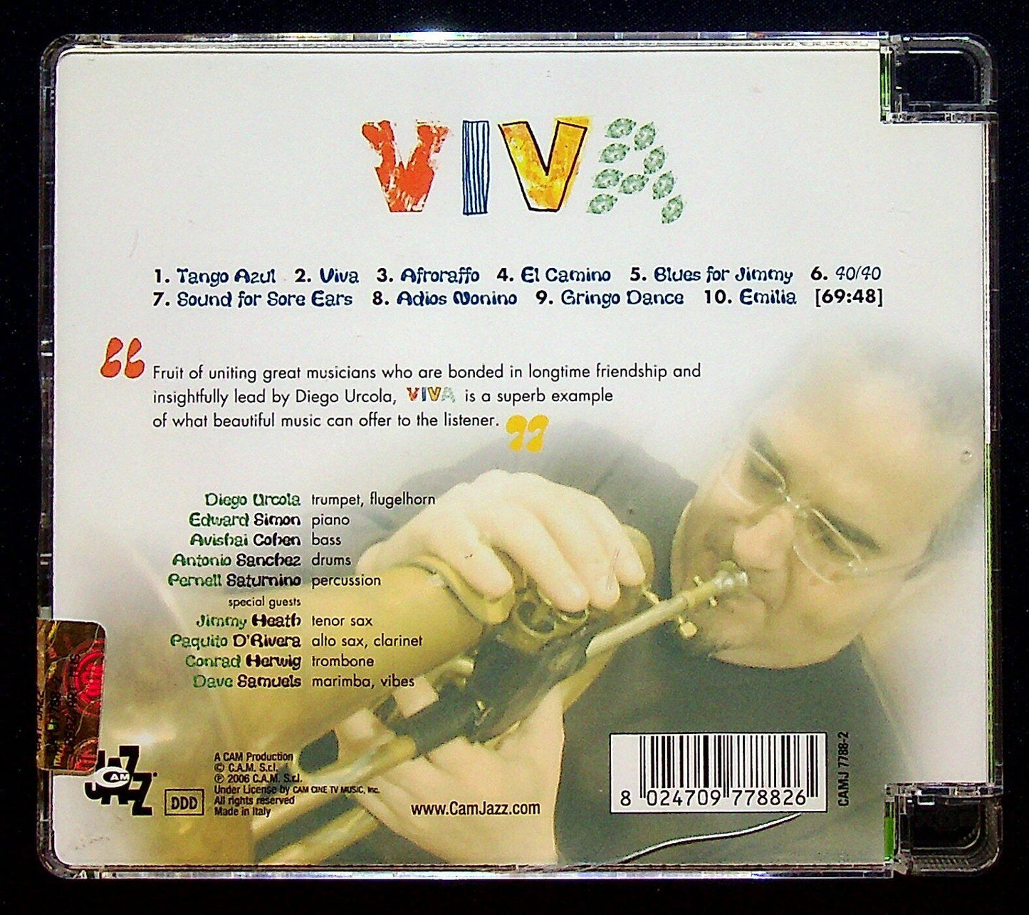 EBOND Diego Urcola ‎- Viva CD CD028007